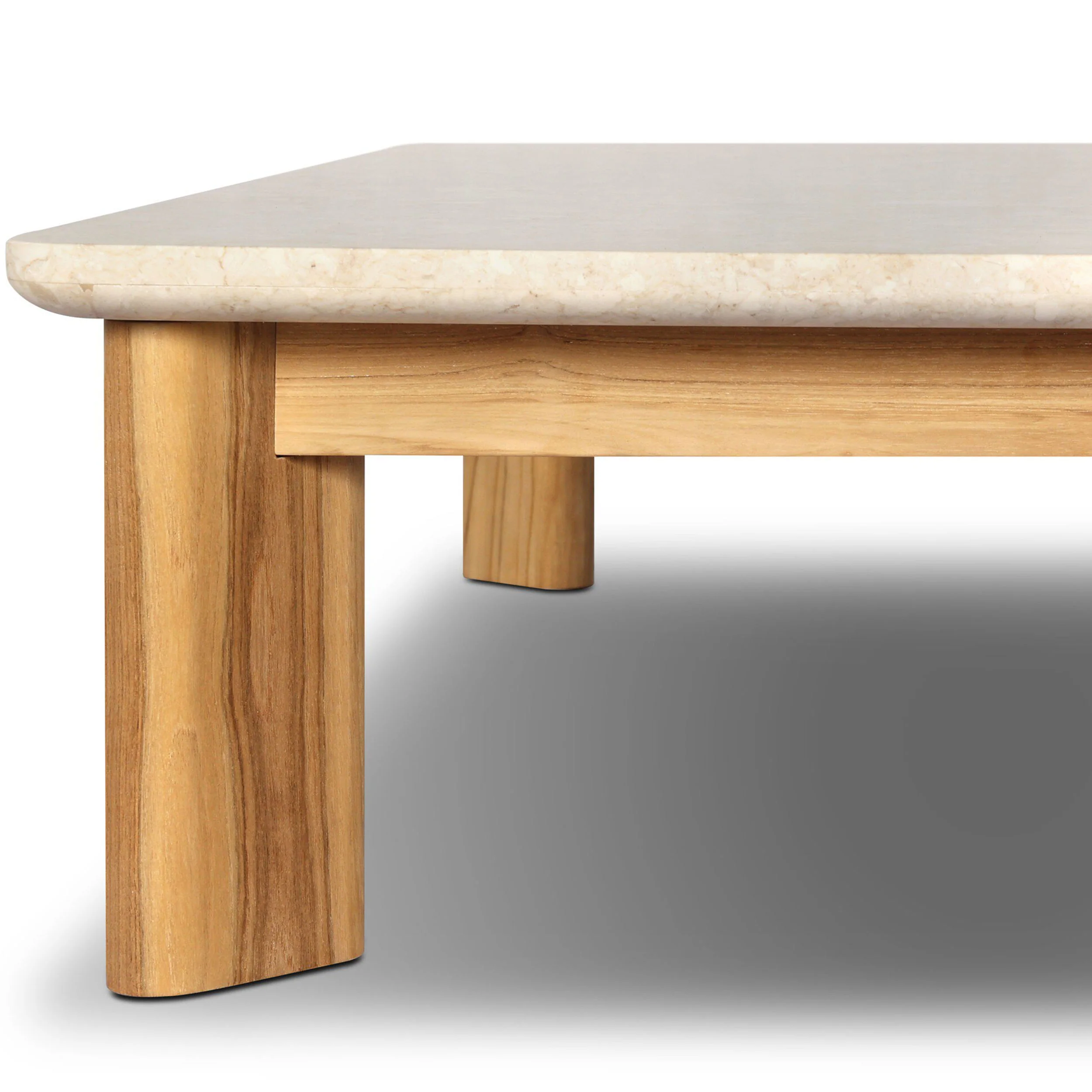 Sterling Outdoor Stone Coffee Table, Beige Fossil by Four Hands - Image 7