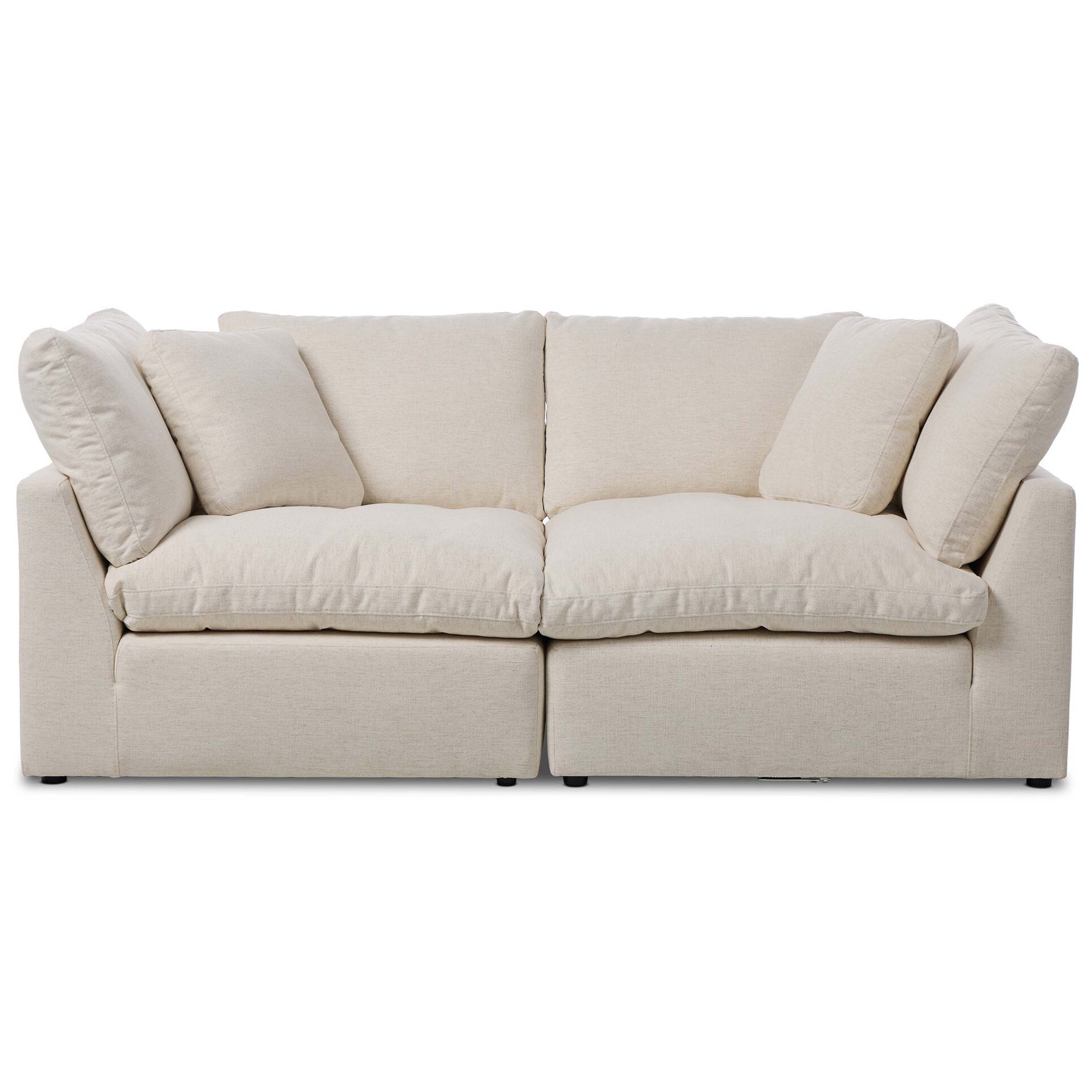 Stevie 2 Piece Sectional, Nomad Snow by Four Hands - Image 2
