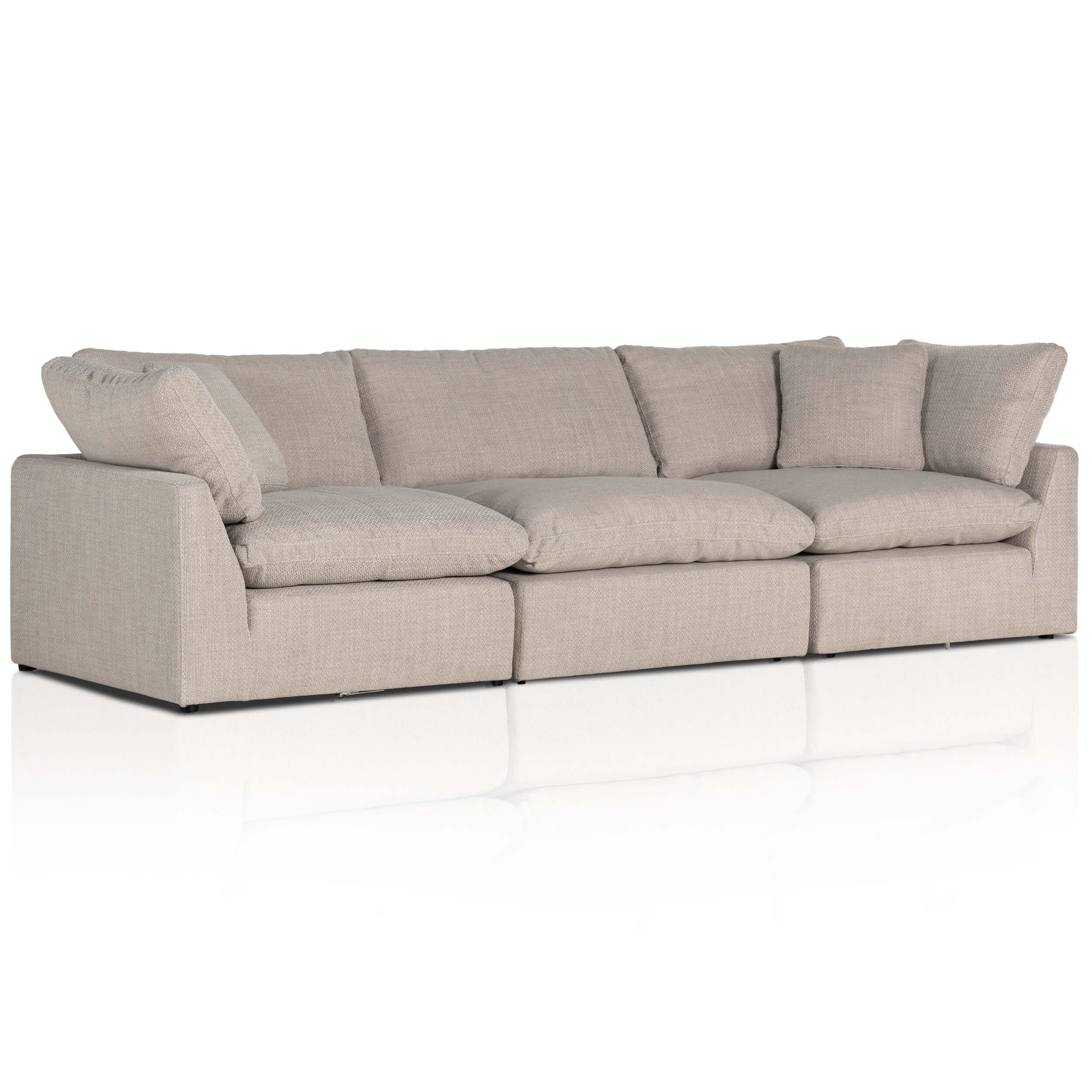 Stevie 3 Piece Sectional, Gibson Wheat by Four Hands - Image 2