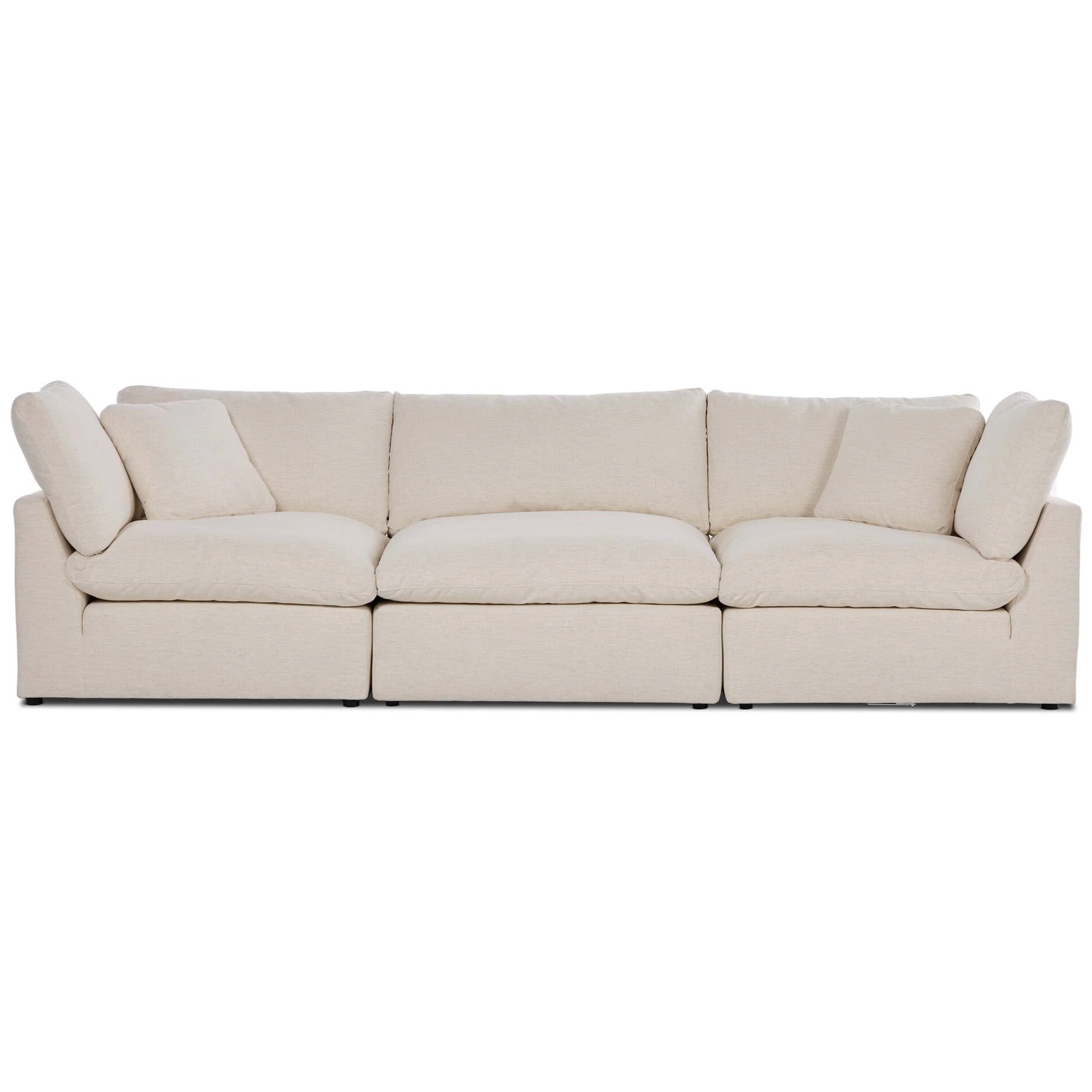 Stevie 3 Piece Sectional, Nomad Snow by Four Hands - Image 2