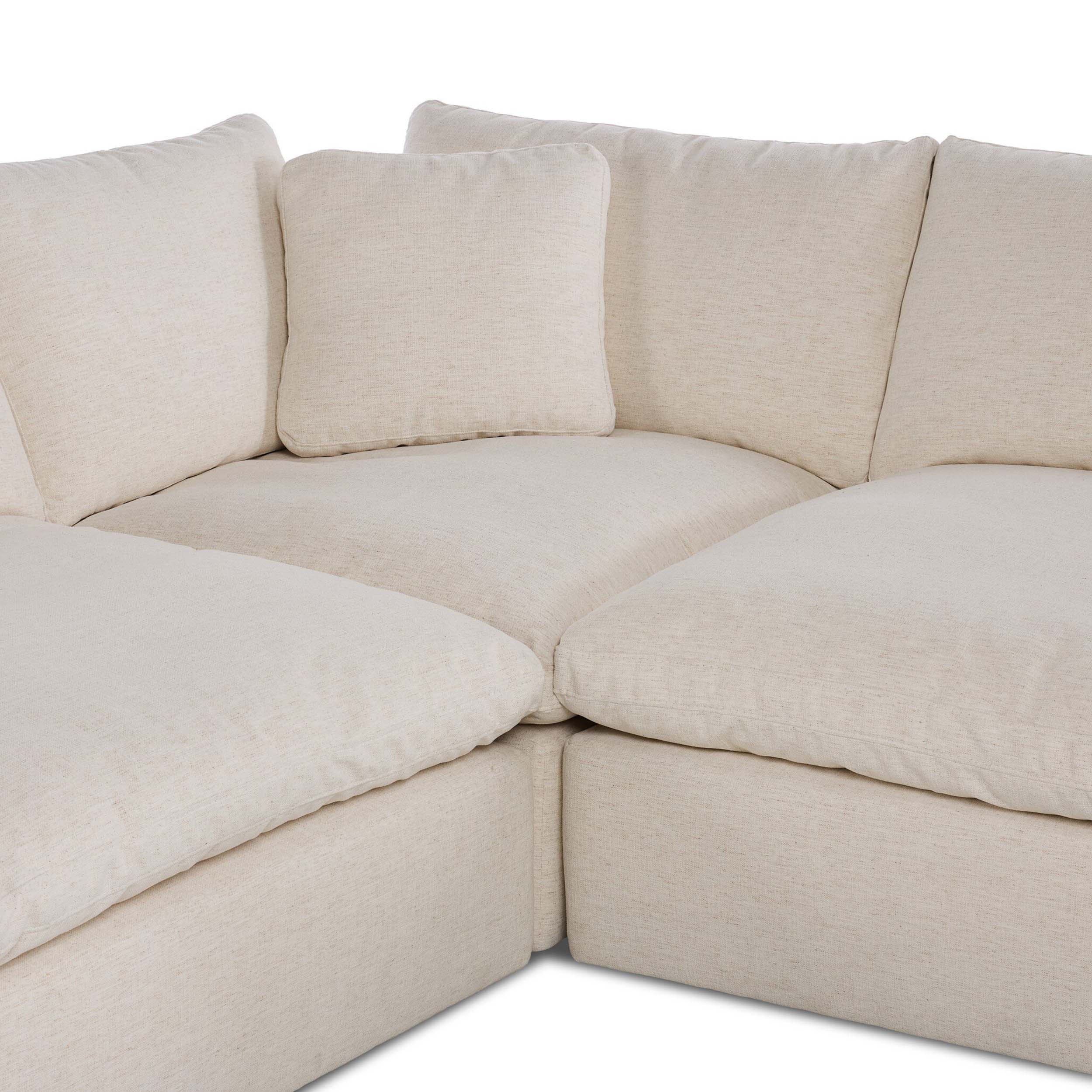 Stevie 5 Piece Sectional, Nomad Snow by Four Hands - Image 5