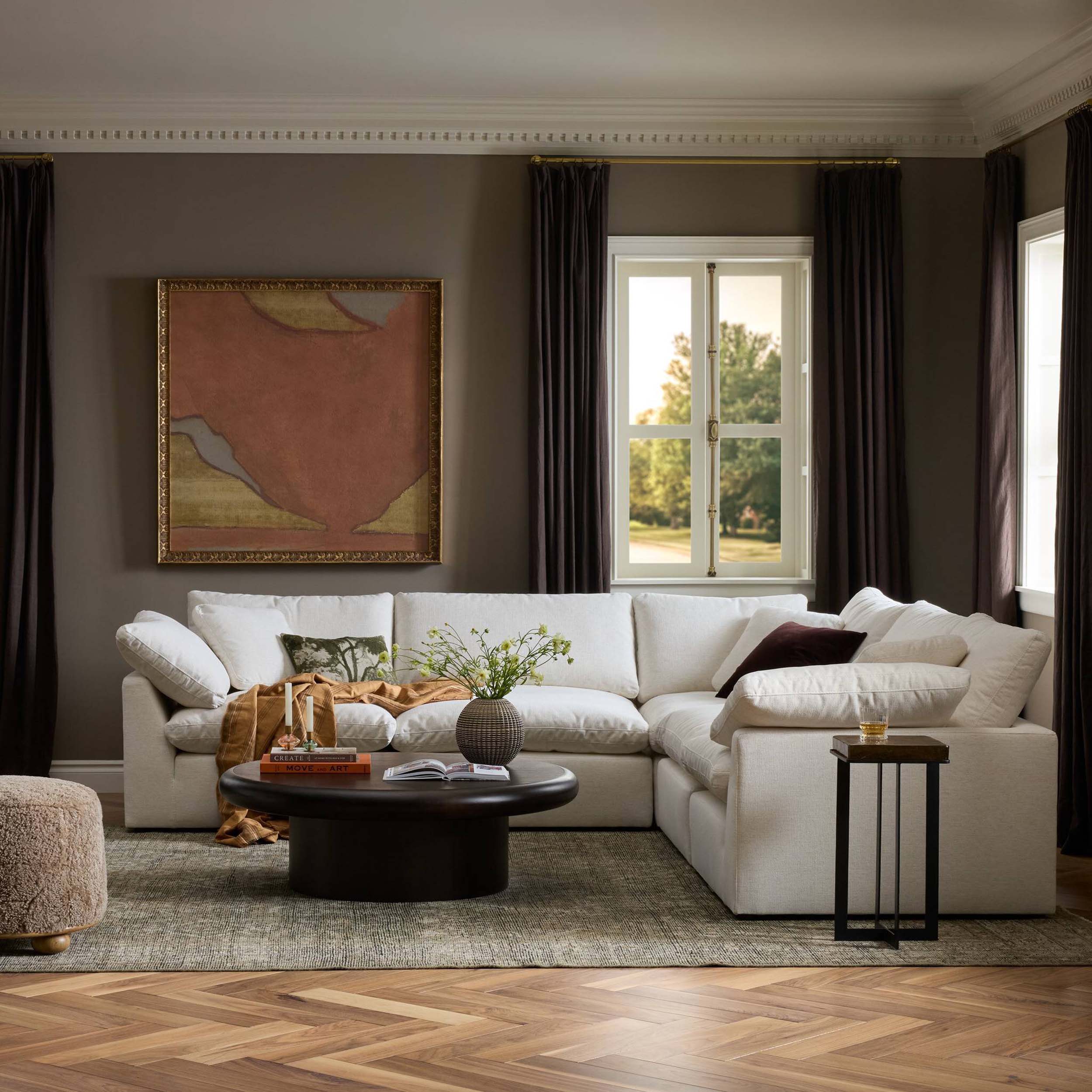 Stevie 5 Piece Sectional, Nomad Snow by Four Hands - Image 6