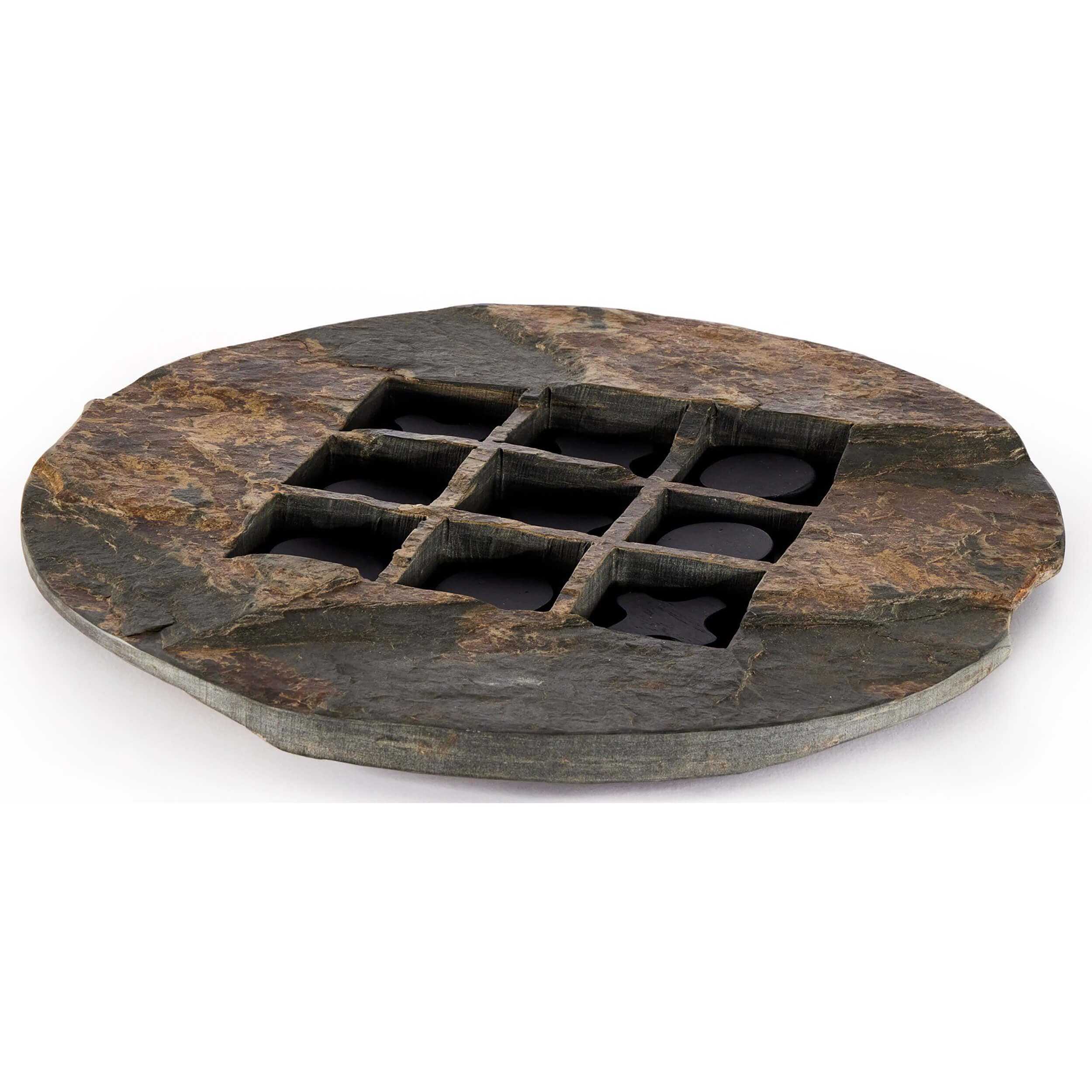 Stone Tic Tac Toe, Carbonized Black by Four Hands