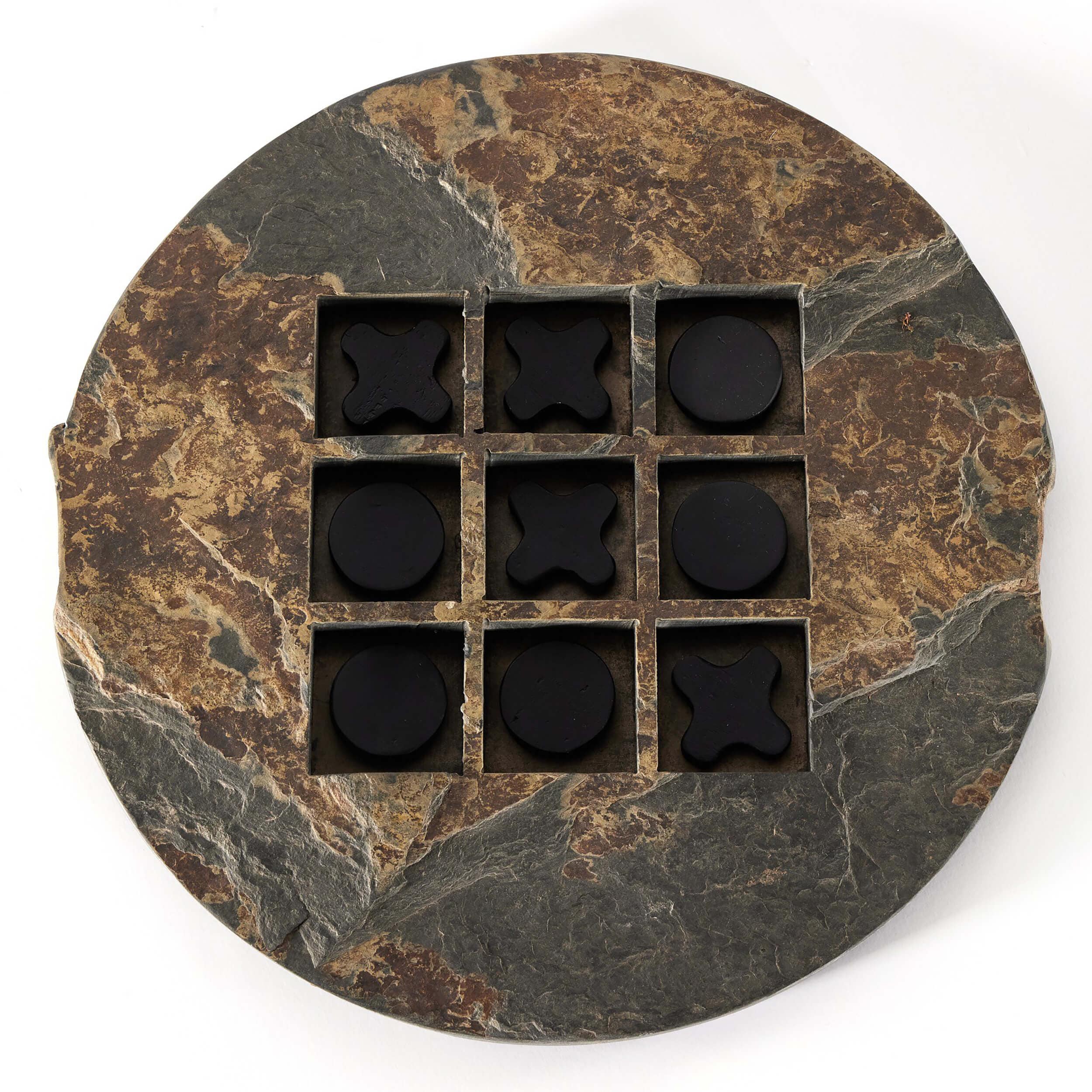 Stone Tic Tac Toe, Carbonized Black by Four Hands - Image 2