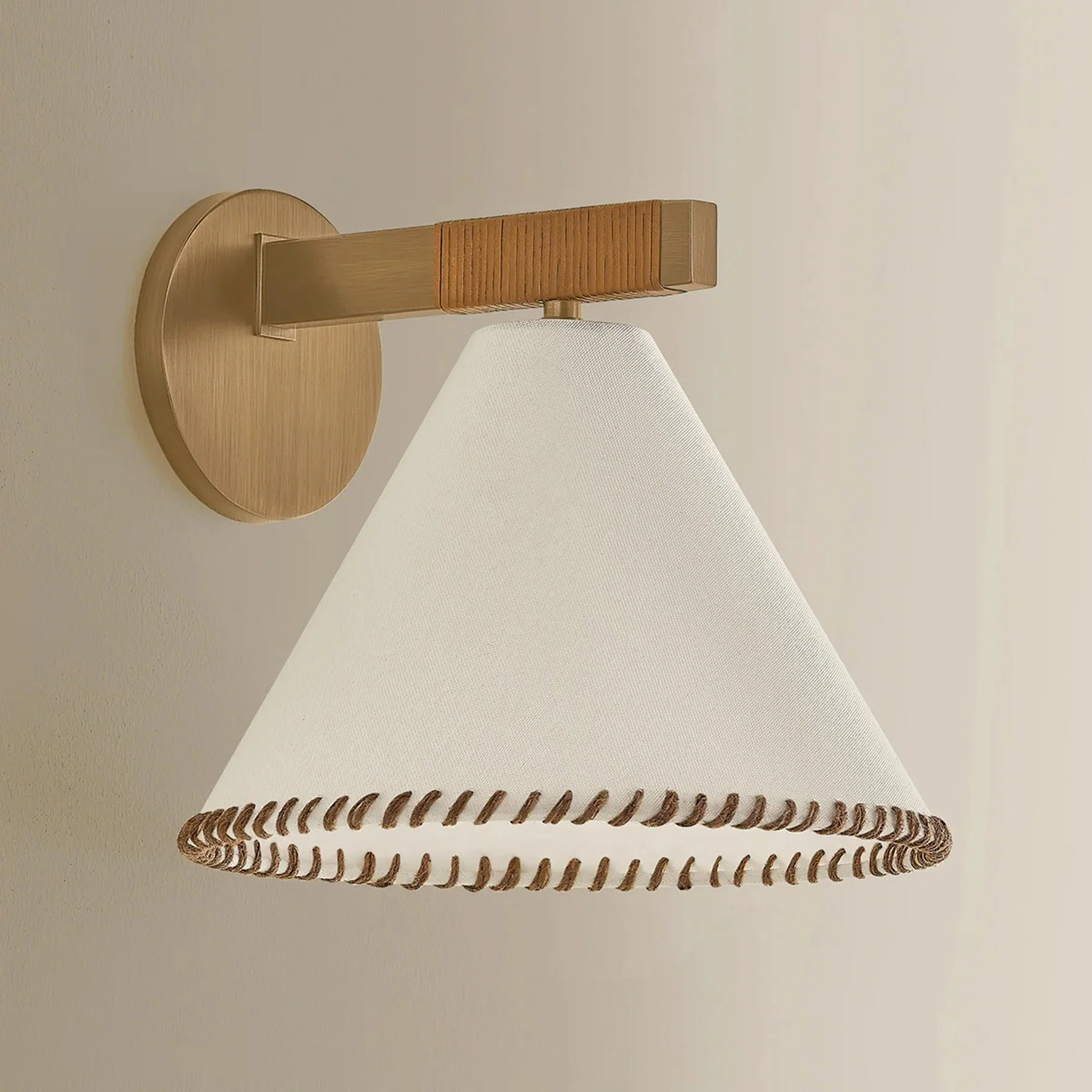 Stoney Wall Sconce, Patina Brass - Image 2