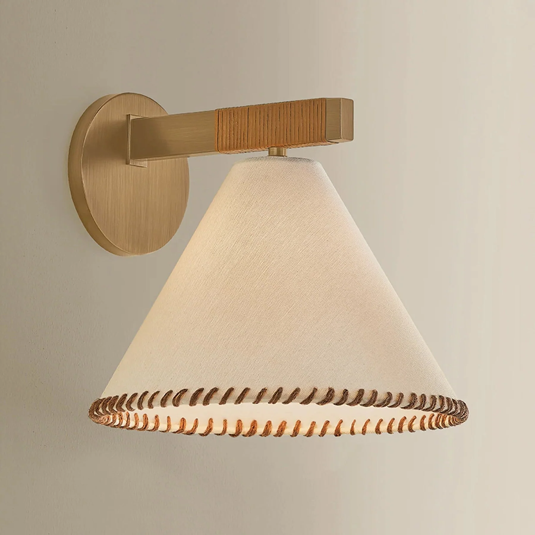 Stoney Wall Sconce, Patina Brass - Image 3