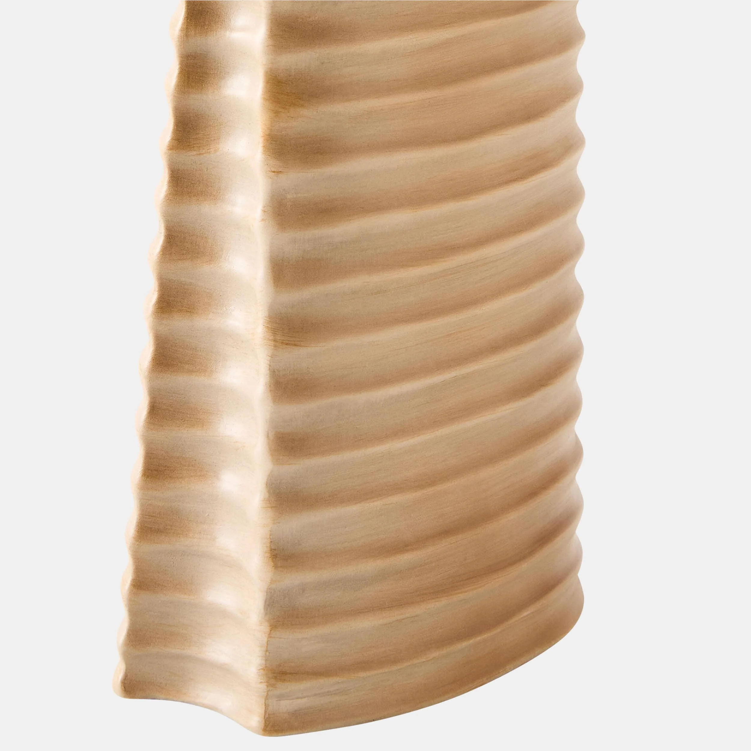 Striated Metal Lamp, Tan - Image 2