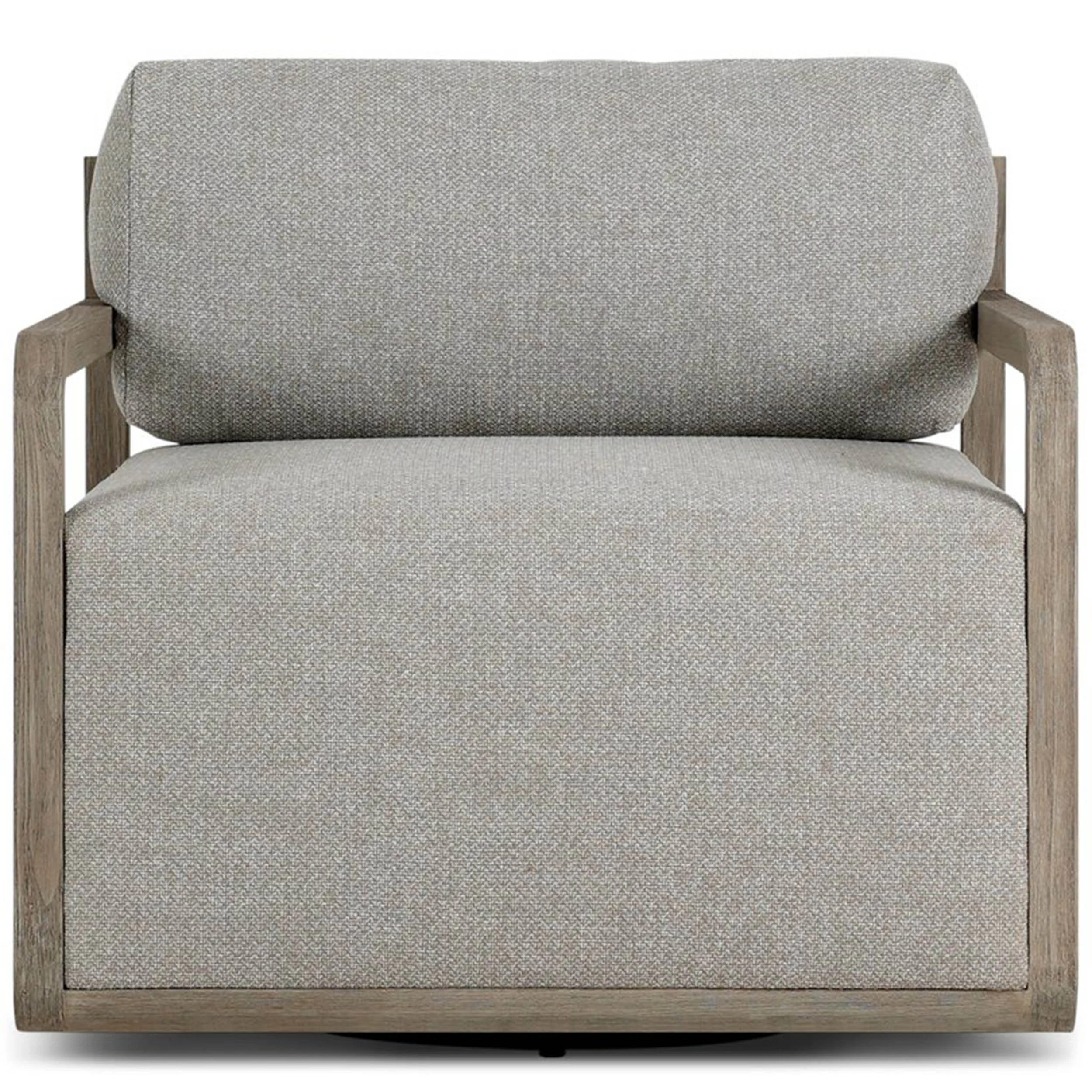 Stroud Outdoor Swivel Chair, Hayes Fog by Four Hands - Image 2