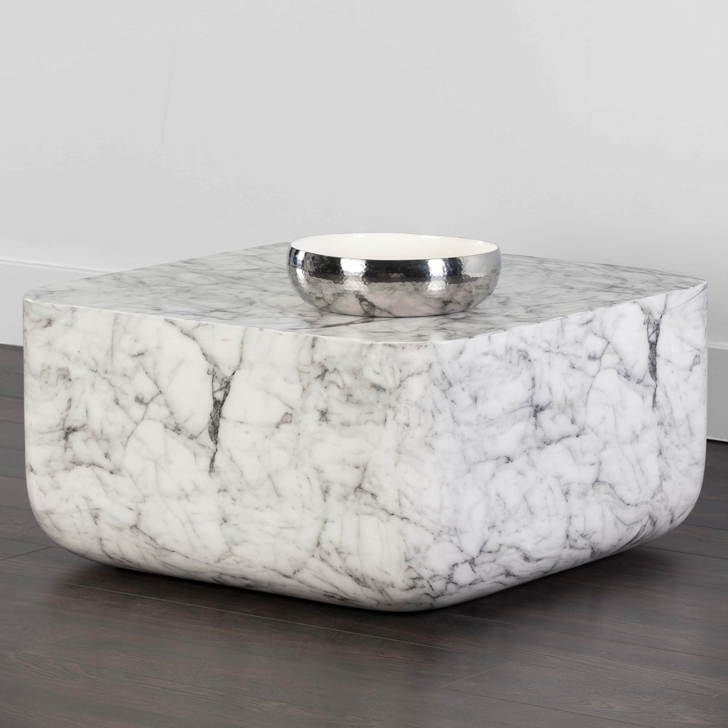 Strut Coffee Table, Marble Look - Image 3