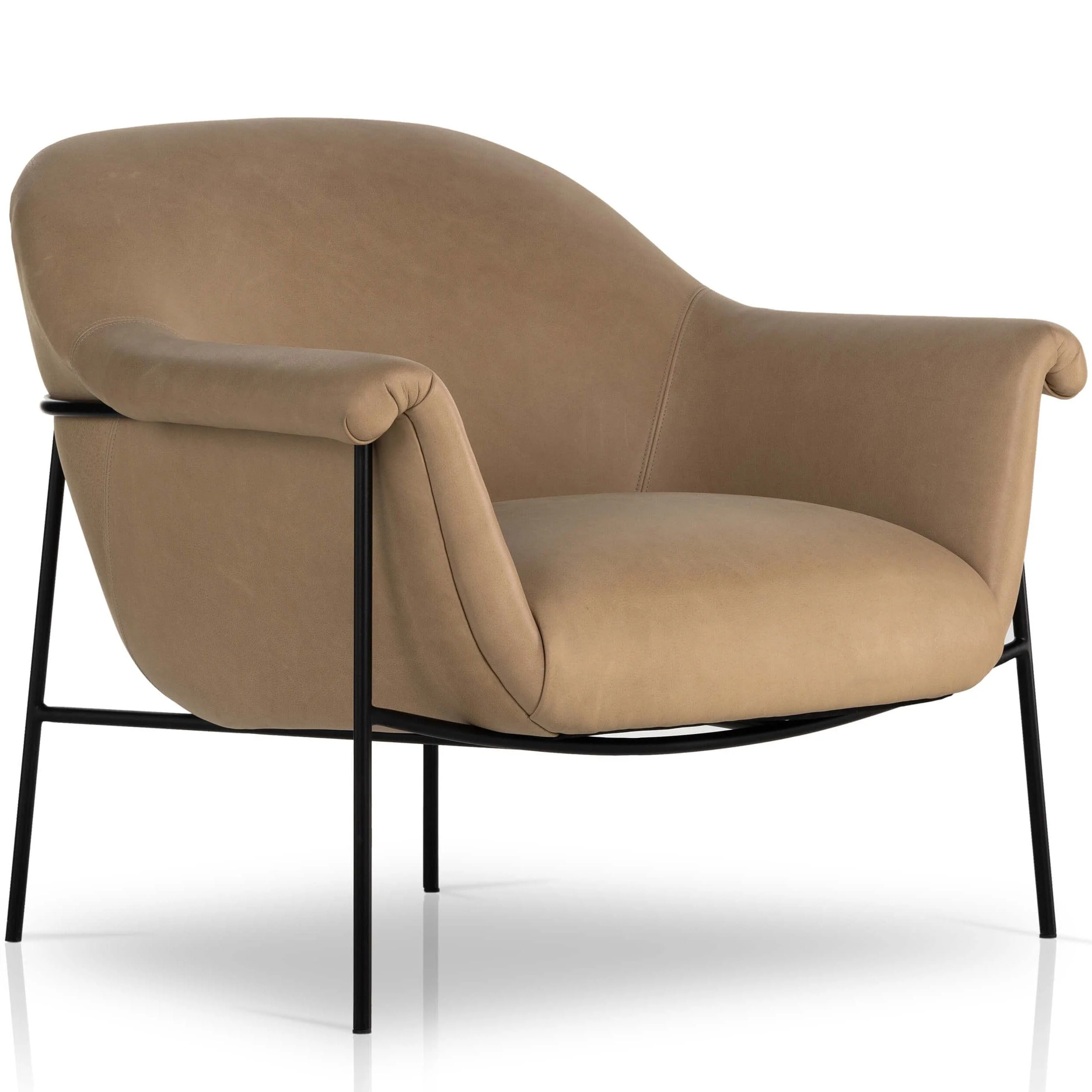 Suerte Leather Chair, Palermo Nude by Four Hands