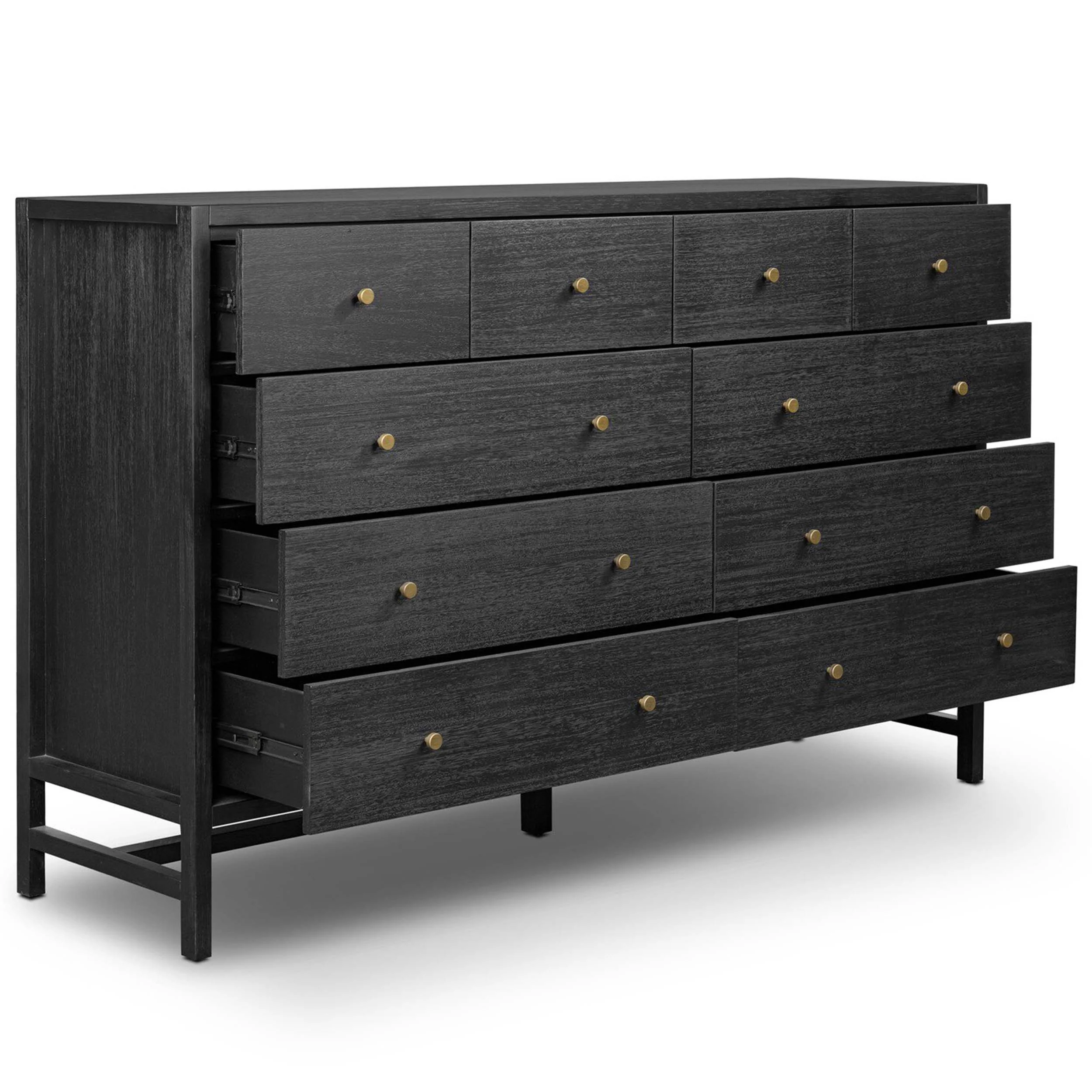 Sullivan 10 Drawer Dresser, Black by Four Hands - Image 4