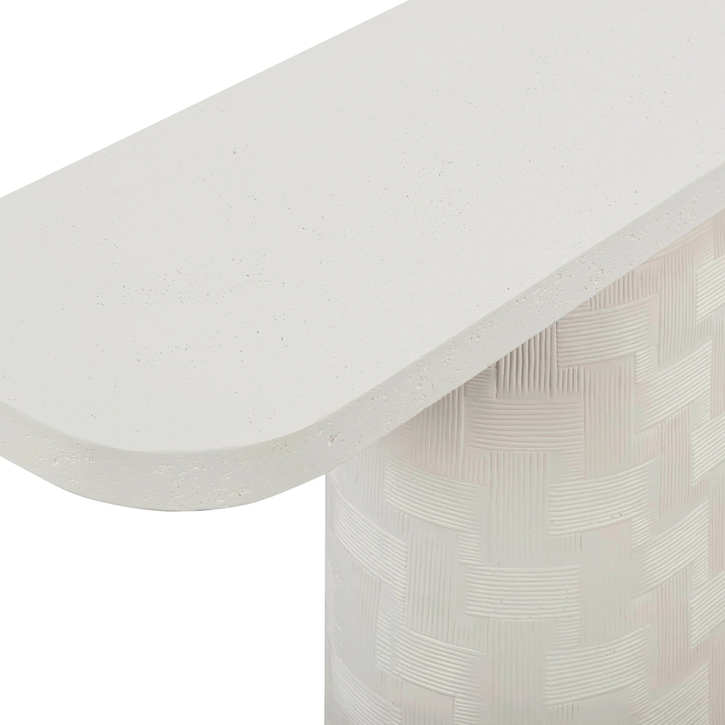 Suraya 55" Outdoor Console Table, Ivory - Image 5