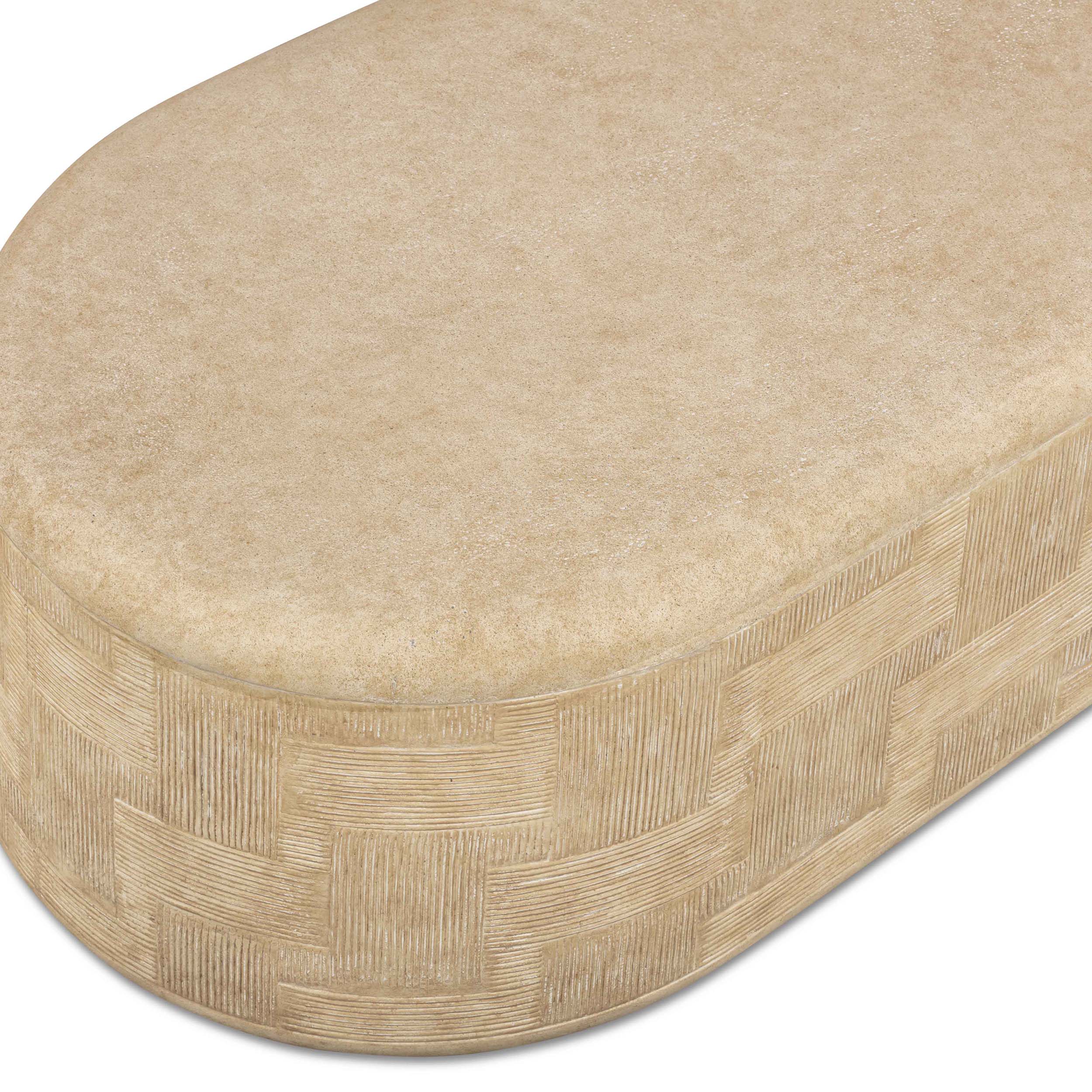 Suraya Coffee Table, Faux Travertine - Image 5