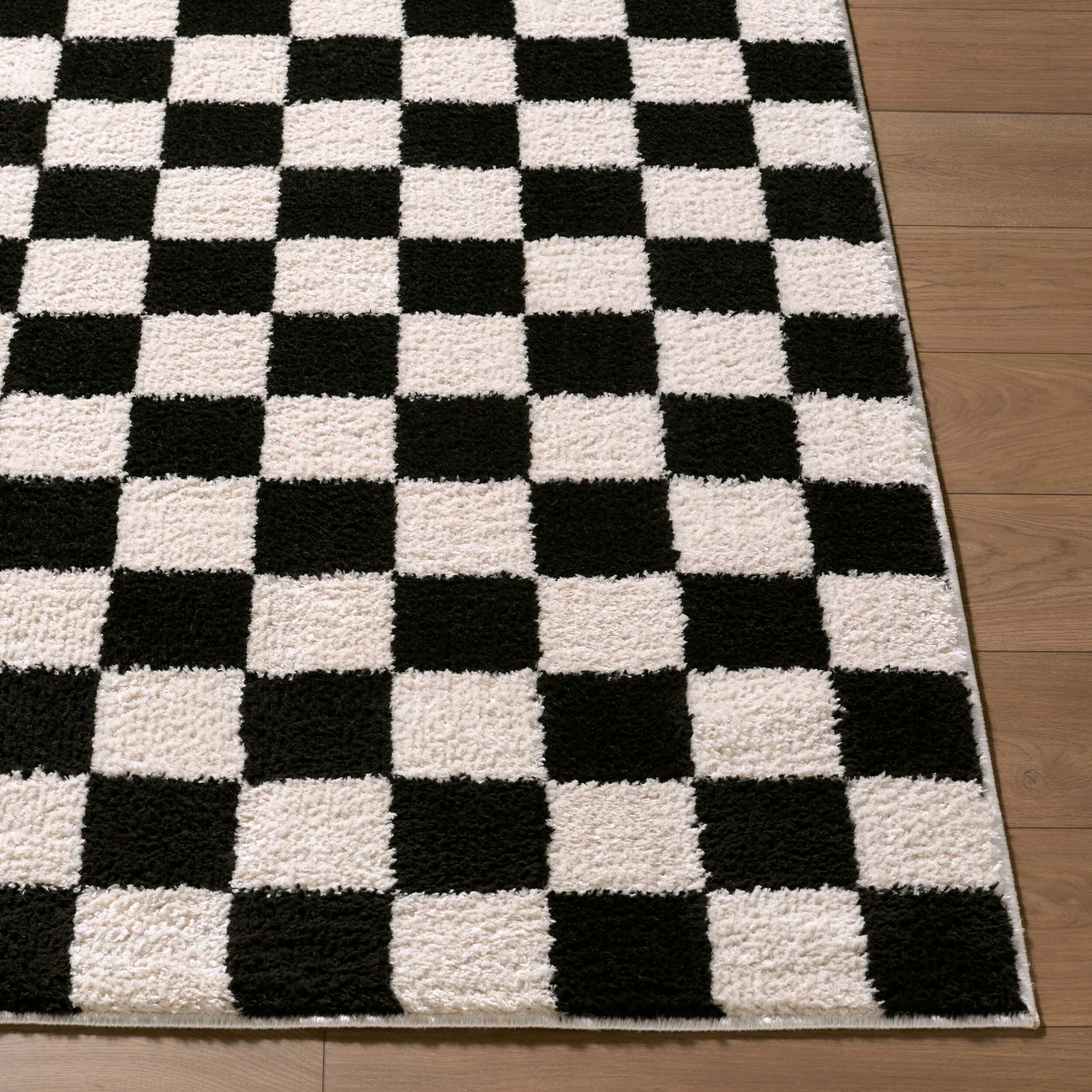Surya Lovebliss Rug Fossay Shag FSG-2347, Black/Ivory - Image 2