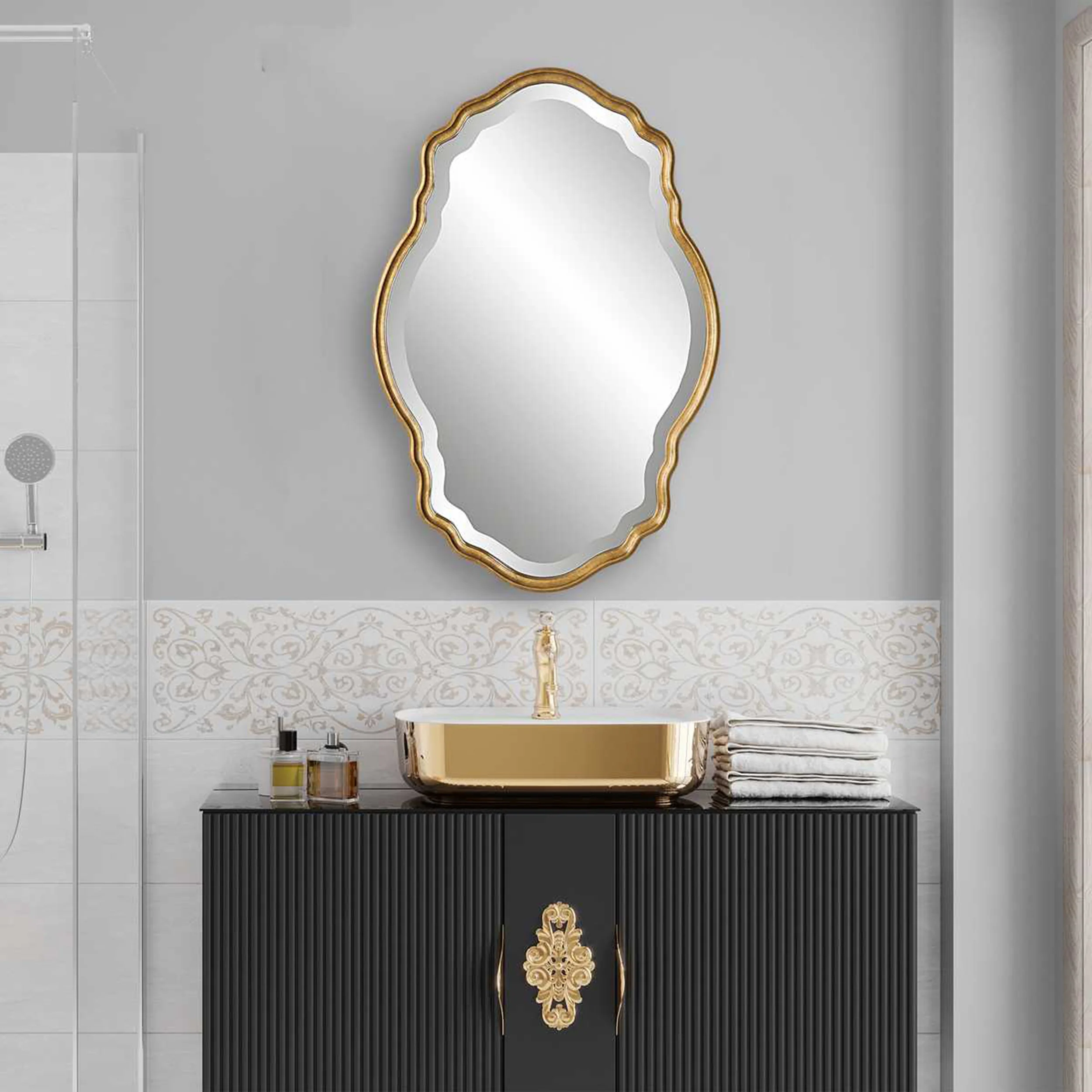 Susannah Mirror, Gold - Image 4