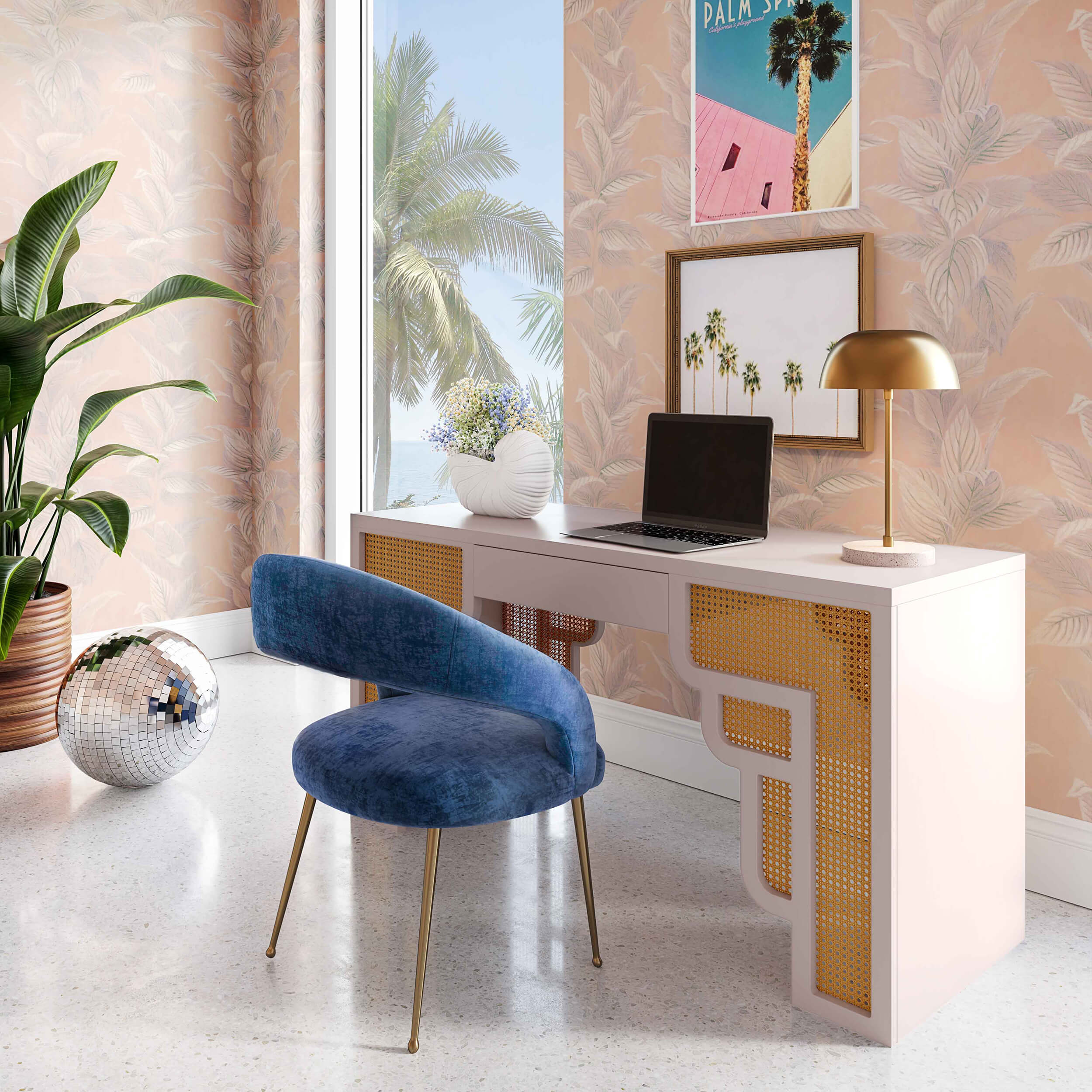 Suzie Executive Desk, Cream - Image 8