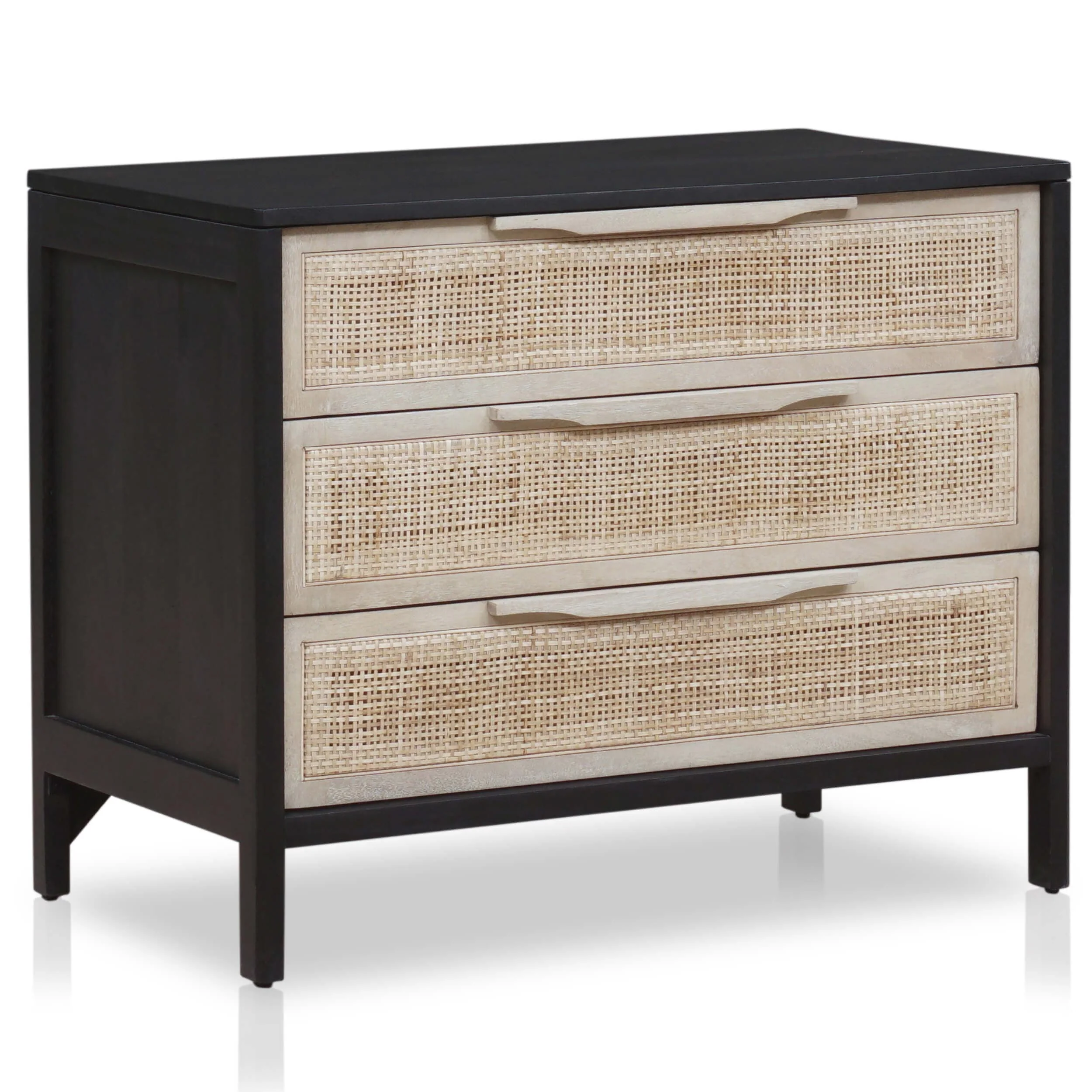 Sydney Large Nightstand, Black Wash by Four Hands