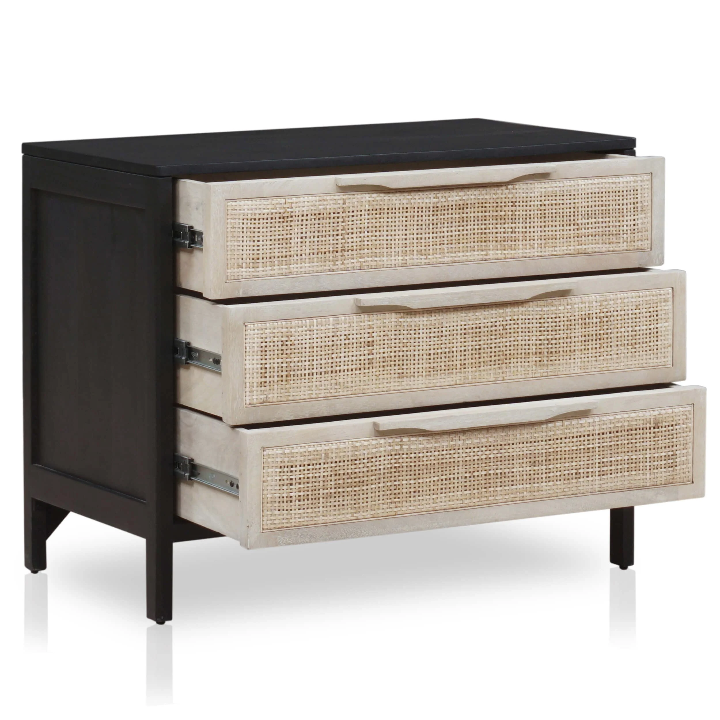 Sydney Large Nightstand, Black Wash by Four Hands - Image 5