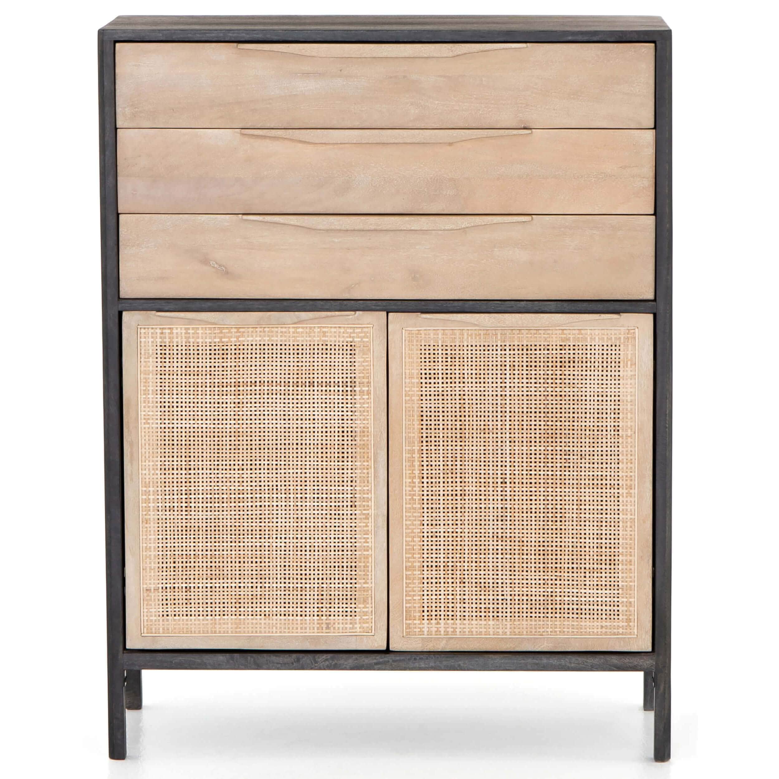 Sydney Tall Dresser, Black Wash by Four Hands - Image 2