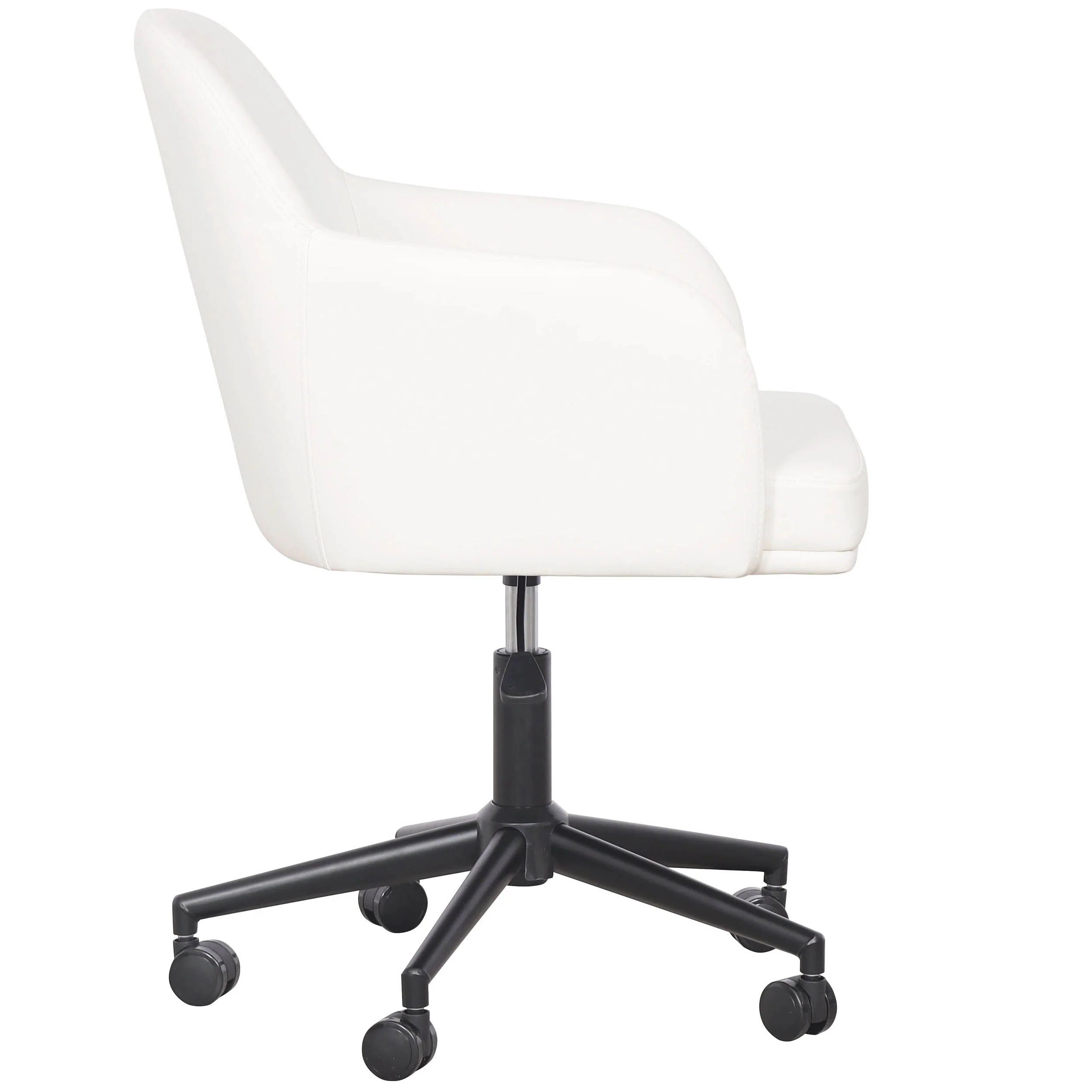 Sydney Vegan Leather Desk Chair, Cream - Image 3