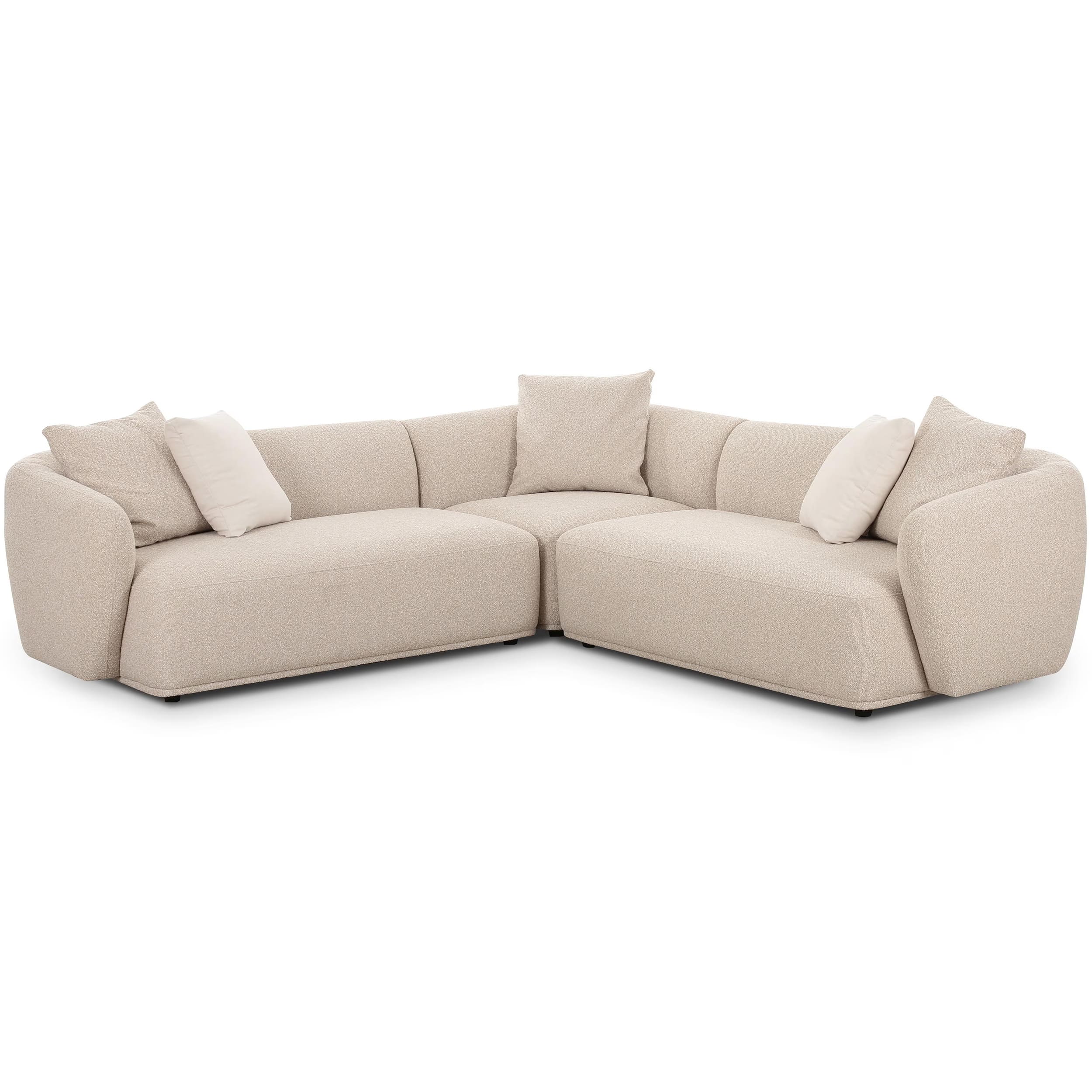 Sylvie 3 Piece Sectional, Cream