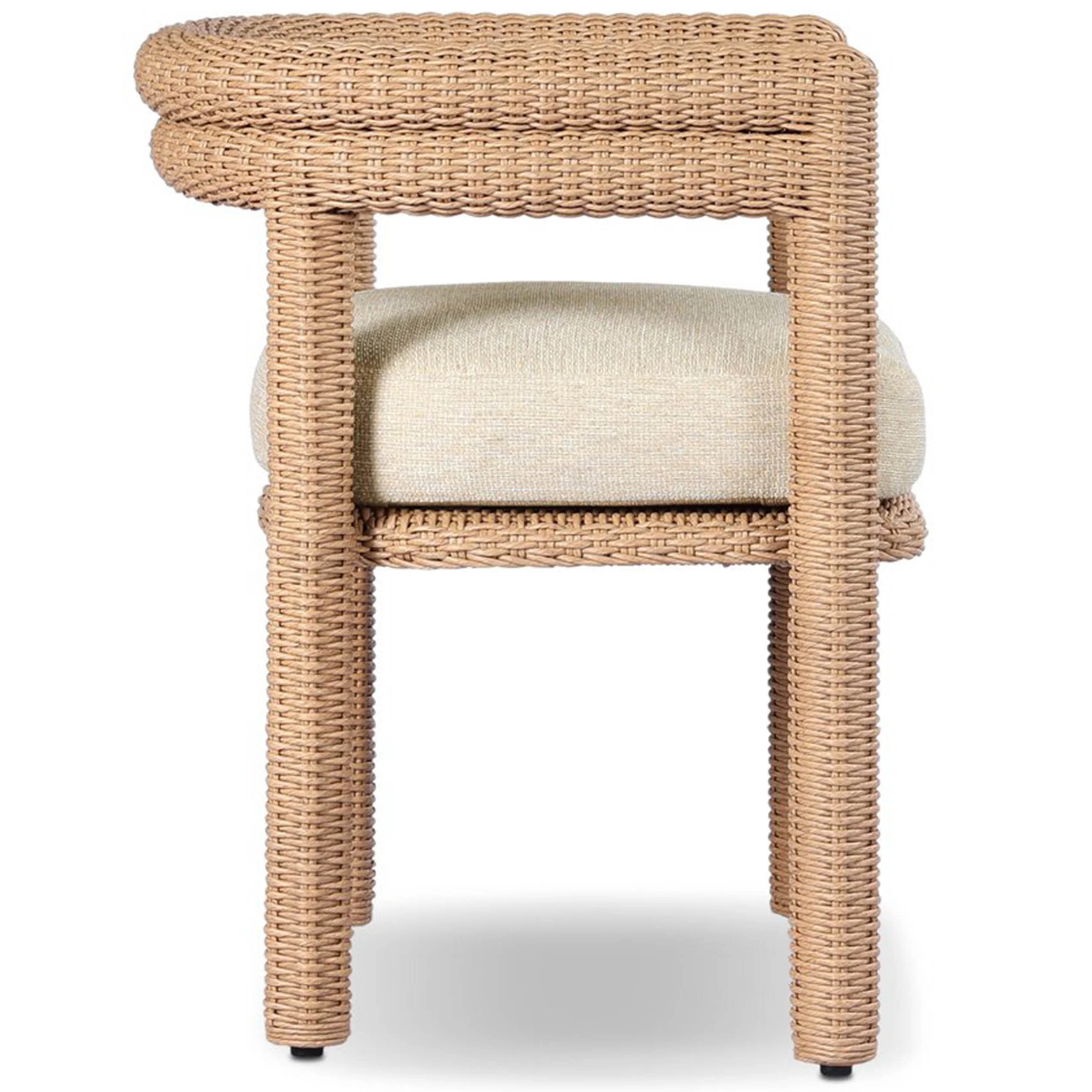 Tacova Outdoor Dining Chair, Casa Cream, Set of 2 by Four hands - Image 3