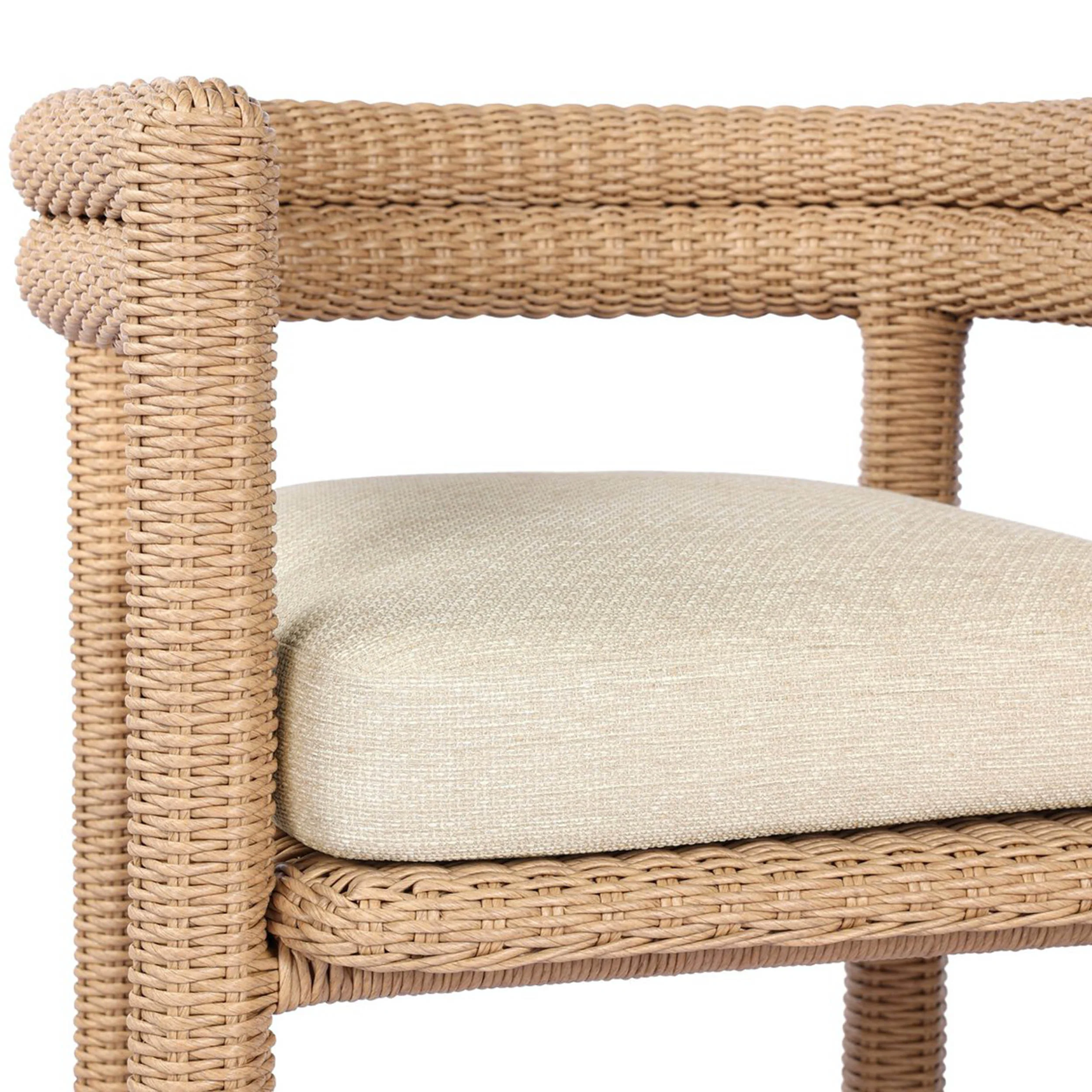 Tacova Outdoor Dining Chair, Casa Cream, Set of 2 by Four hands - Image 4