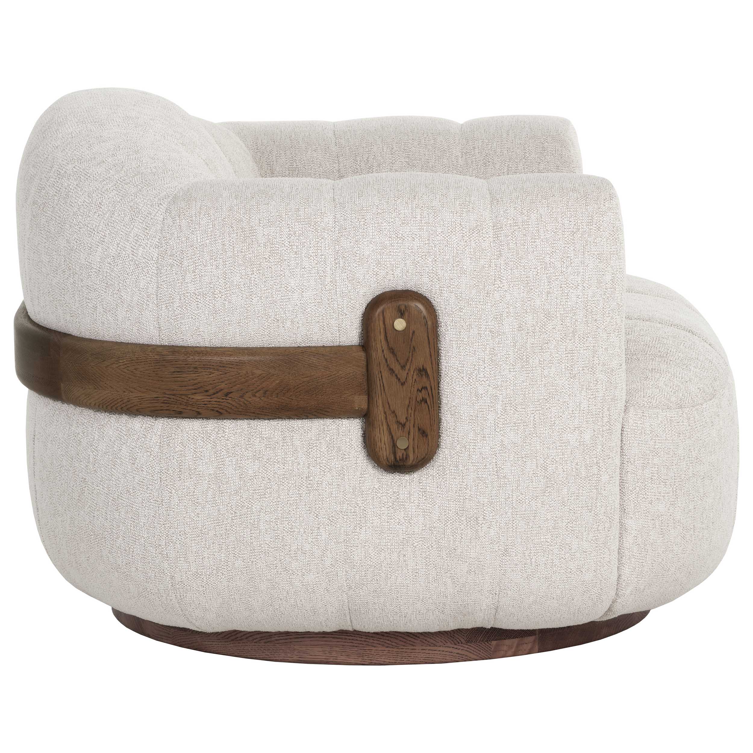 Tadeo Swivel Chair, Dove Cream - Image 3