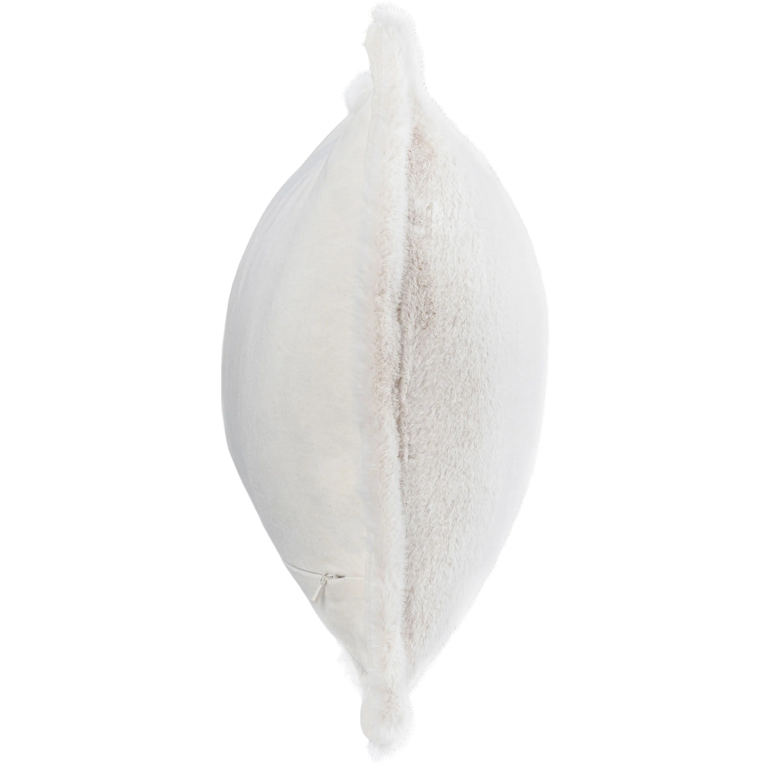 Taiga Faux Fur Lumbar Pillow, Ivory - Image 2