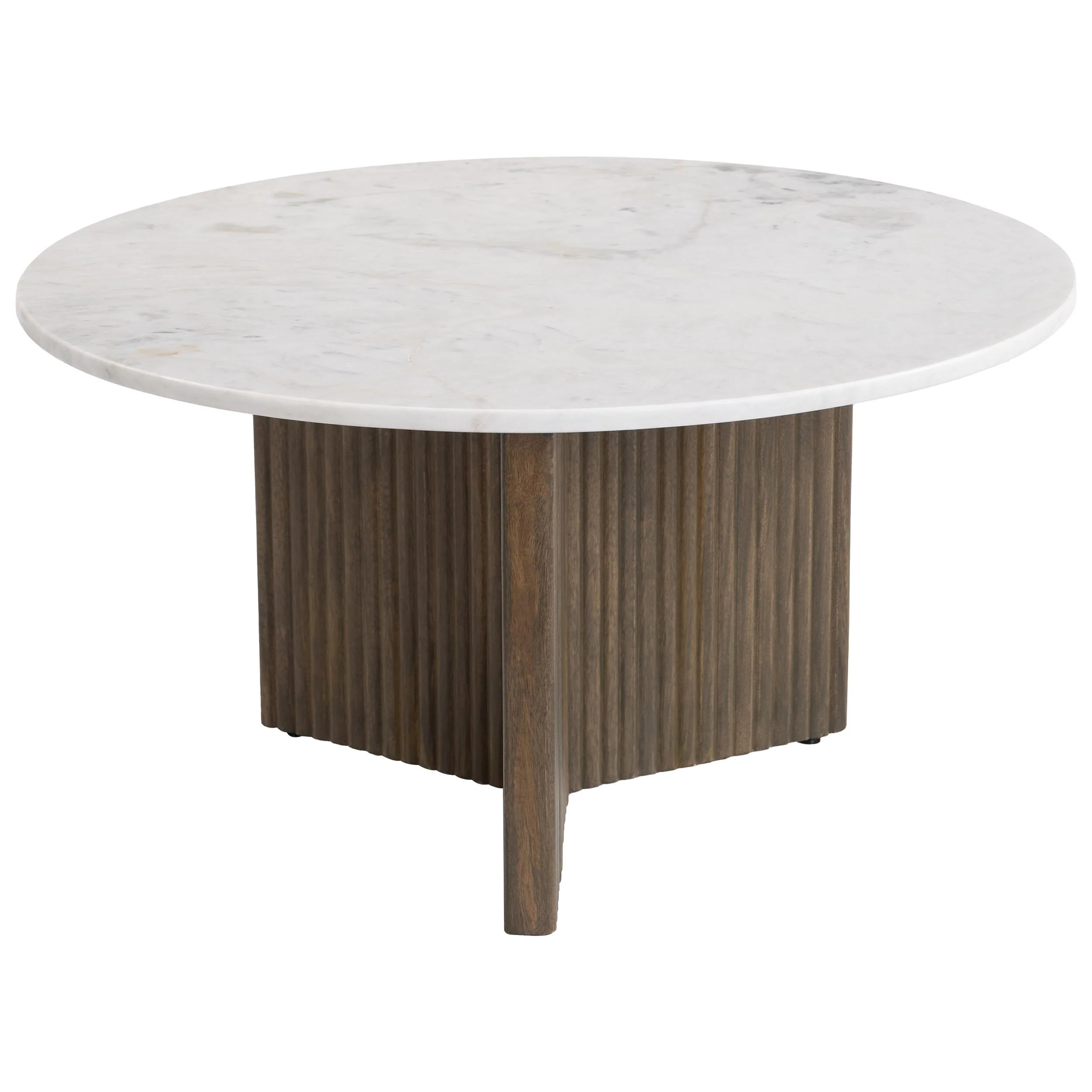 Tailo Coffee Table, White/Brass