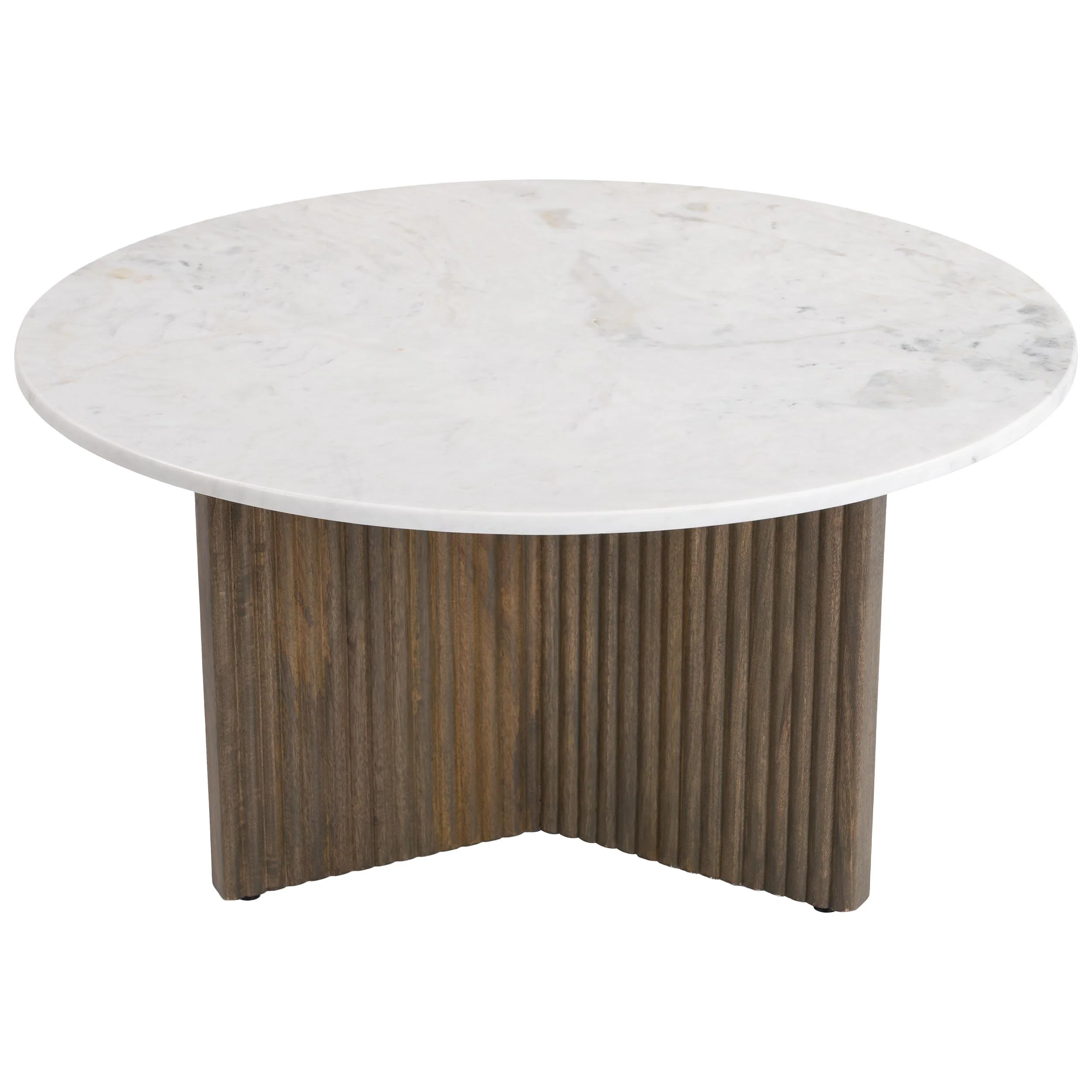 Tailo Coffee Table, White/Brass - Image 2