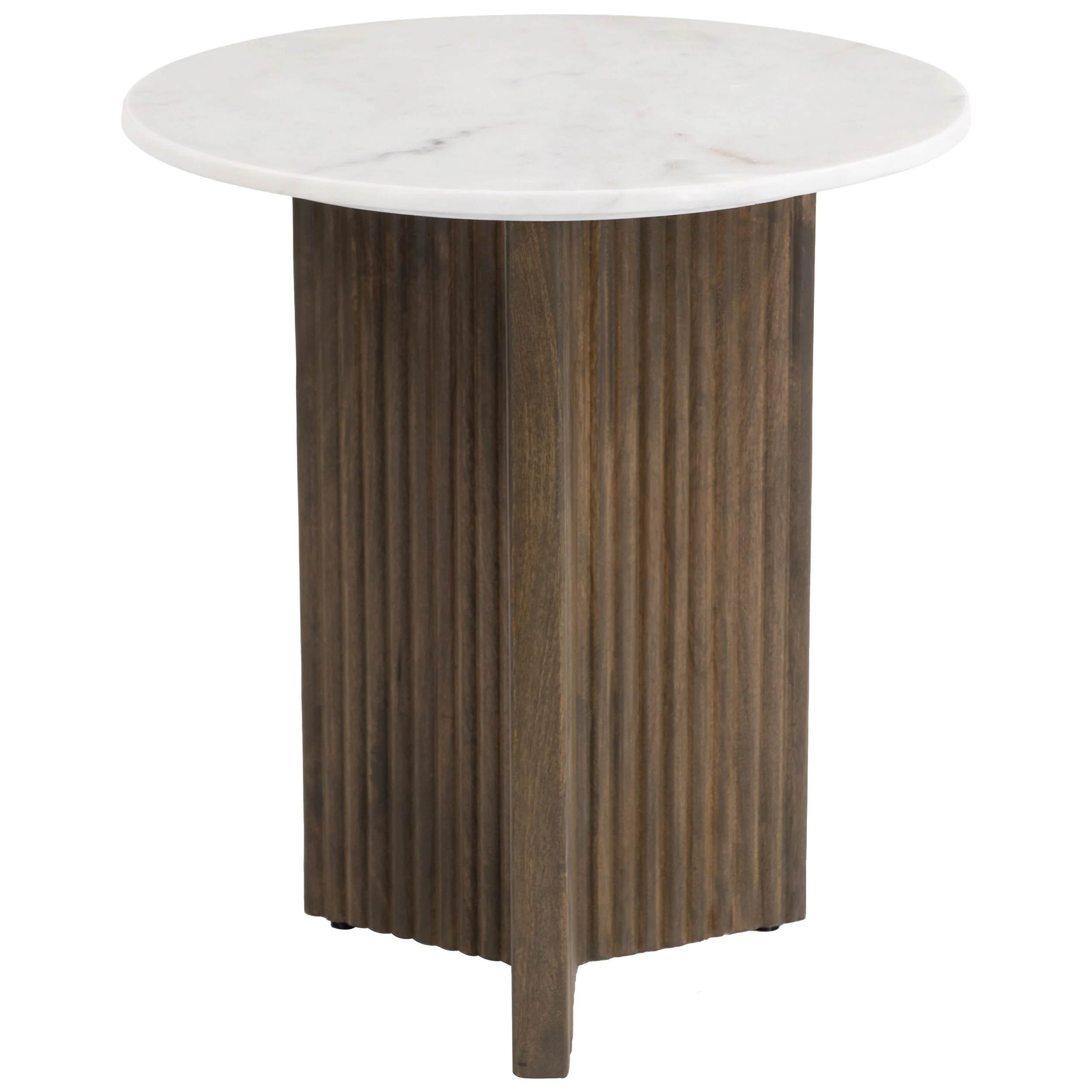 Tailo Side Table, White/Brass - Image 2