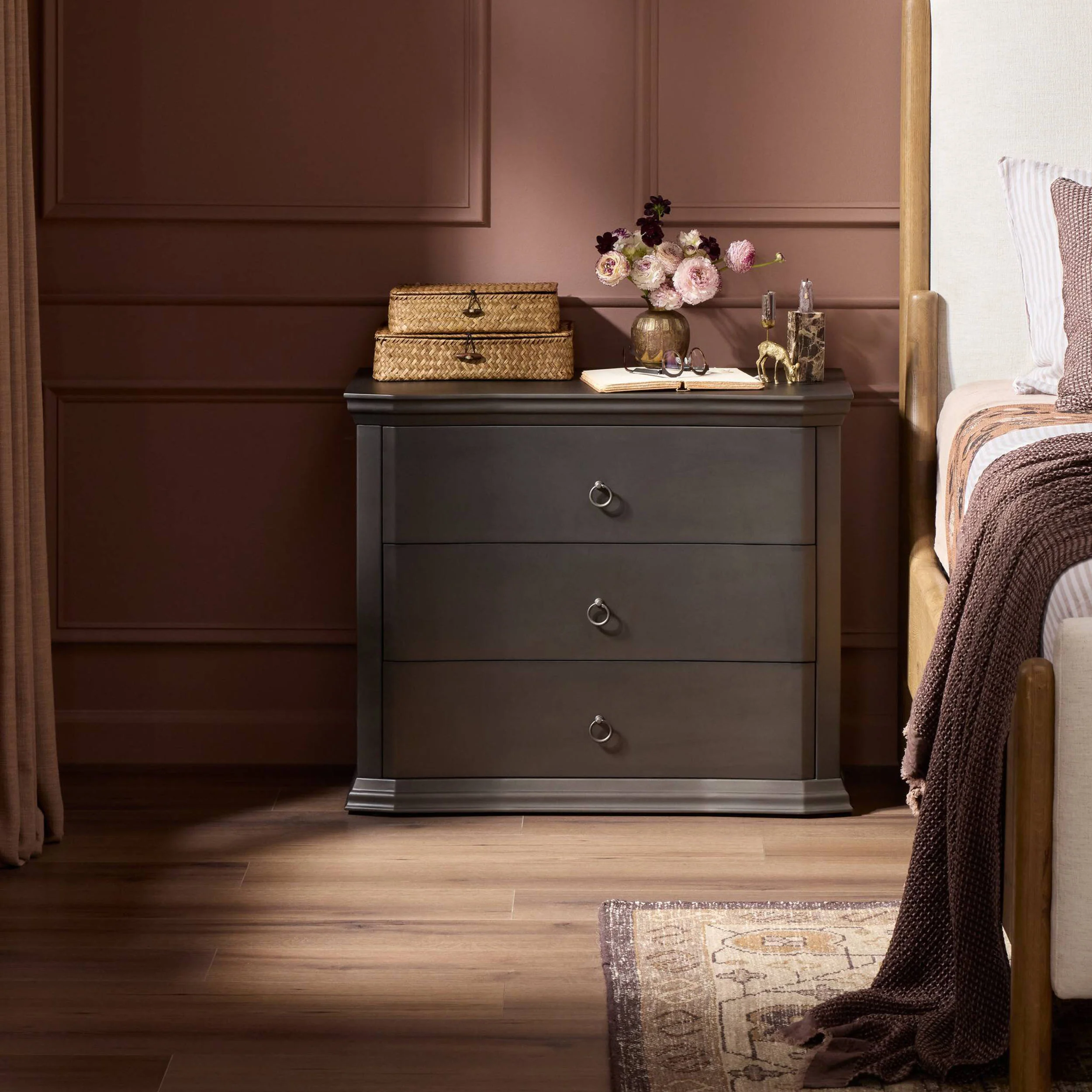 Talese Nightstand, Smooth Bronze by Four Hands - Image 7