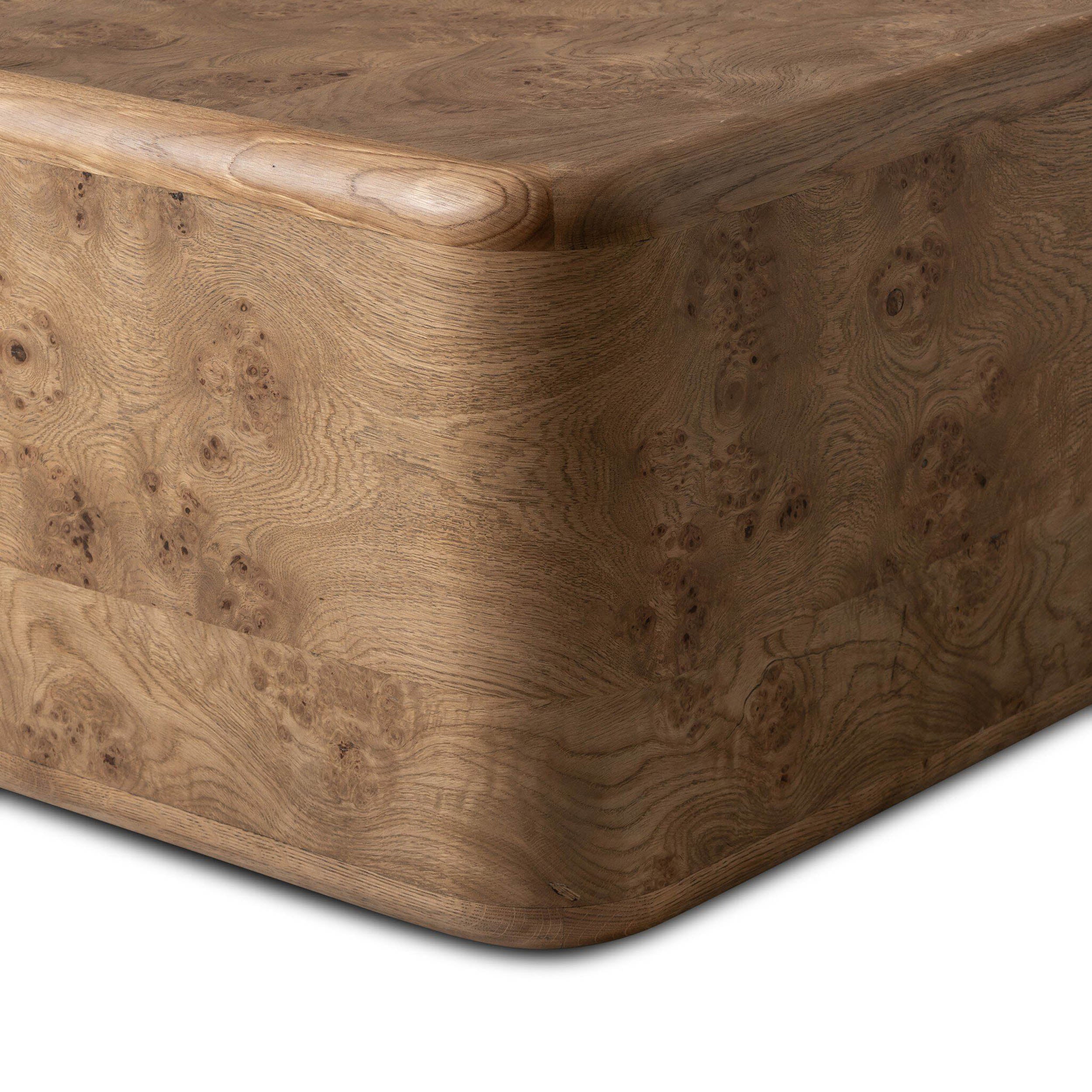 Talessi Square Coffee Table, Wheat Medium Burl by Four Hands - Image 5