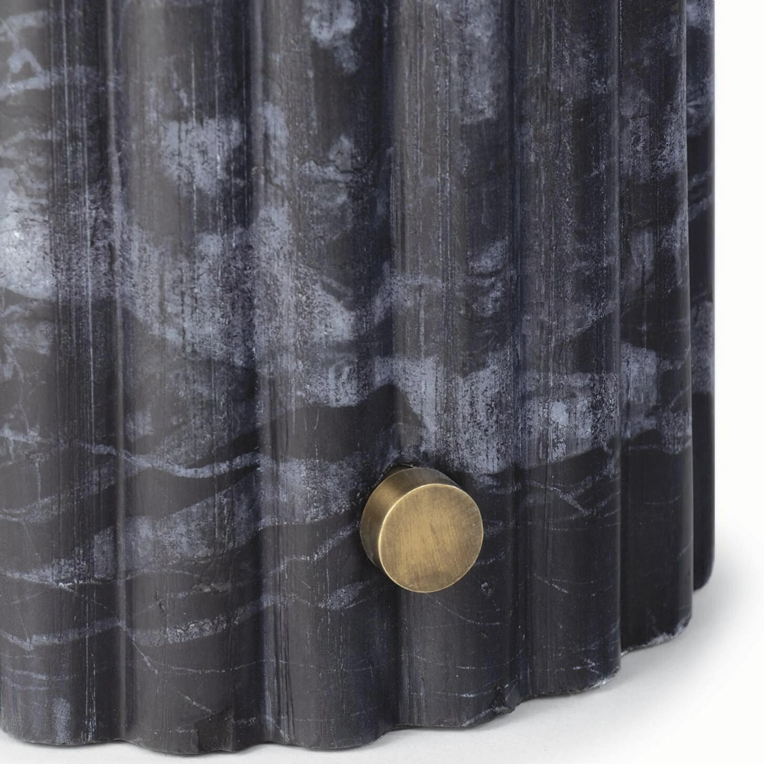 Tambour Marble Table Lamp, Black - Image 2