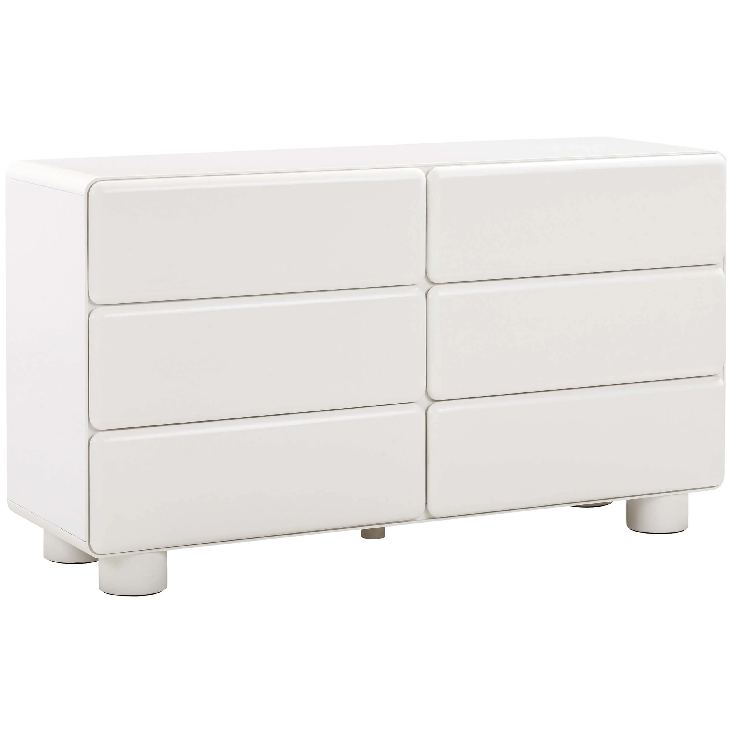 Tammy 6 Drawer Dresser, White