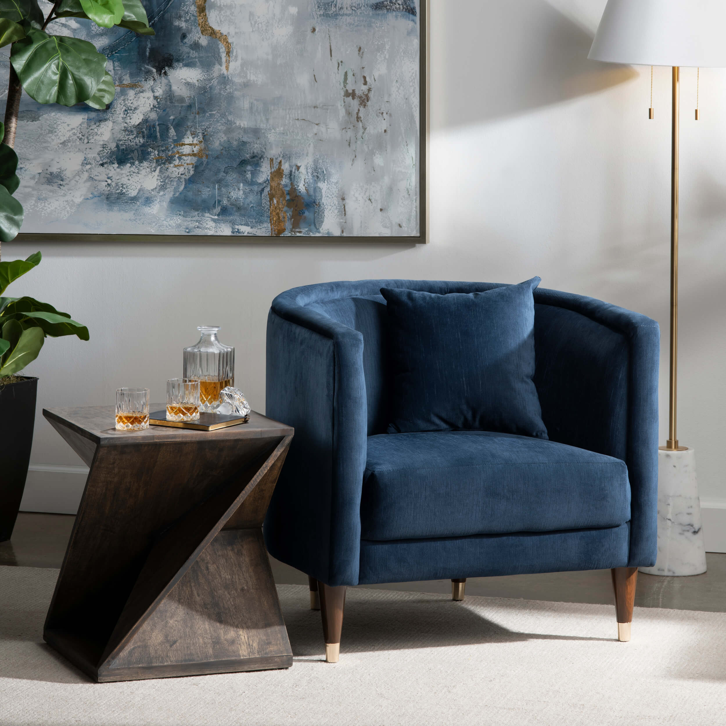 Tarek Sergovia Marino Chair, Blue - Image 6