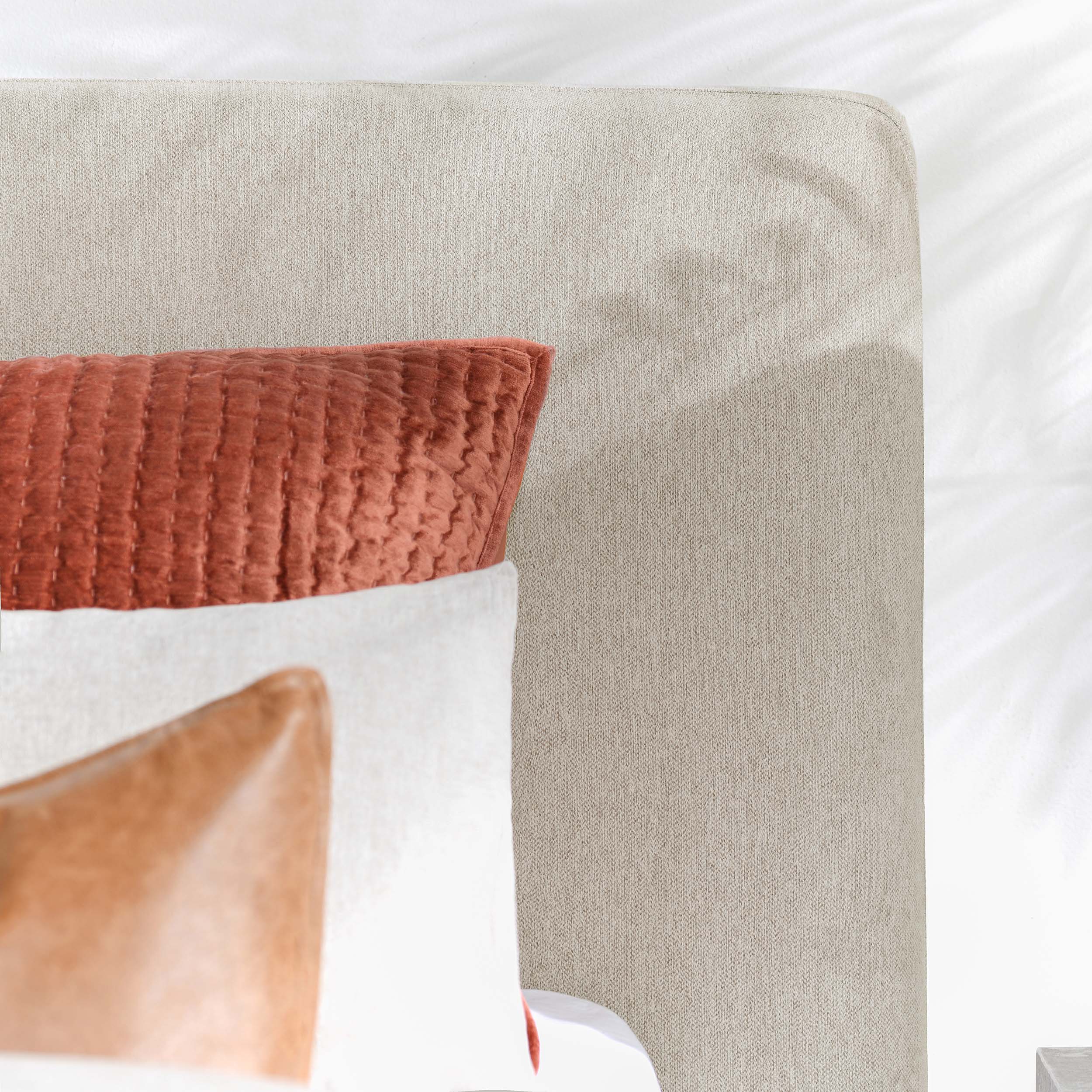 Tate Upholstered Queen Bed, Oatmeal - Image 2