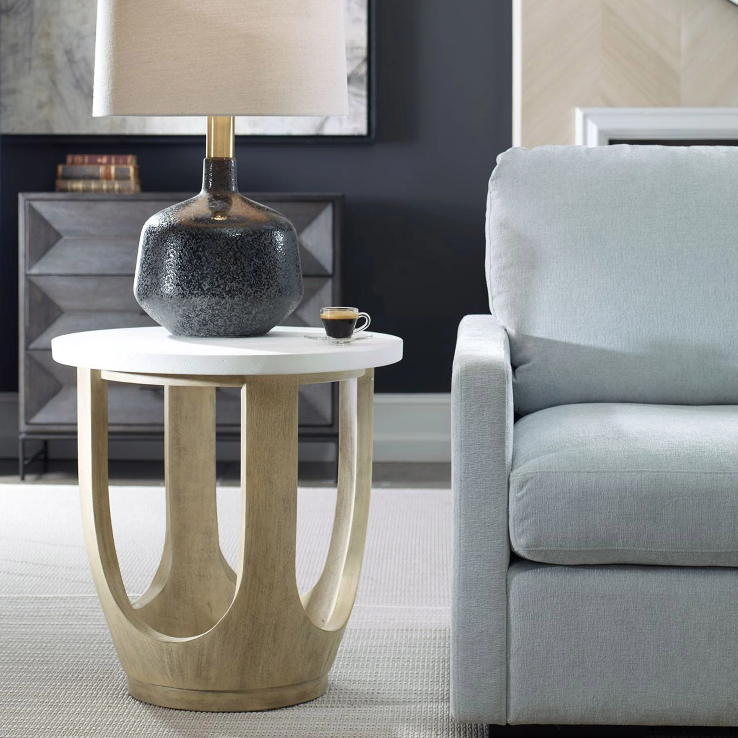 Tatli Side Table, Light Oatmeal - Image 5