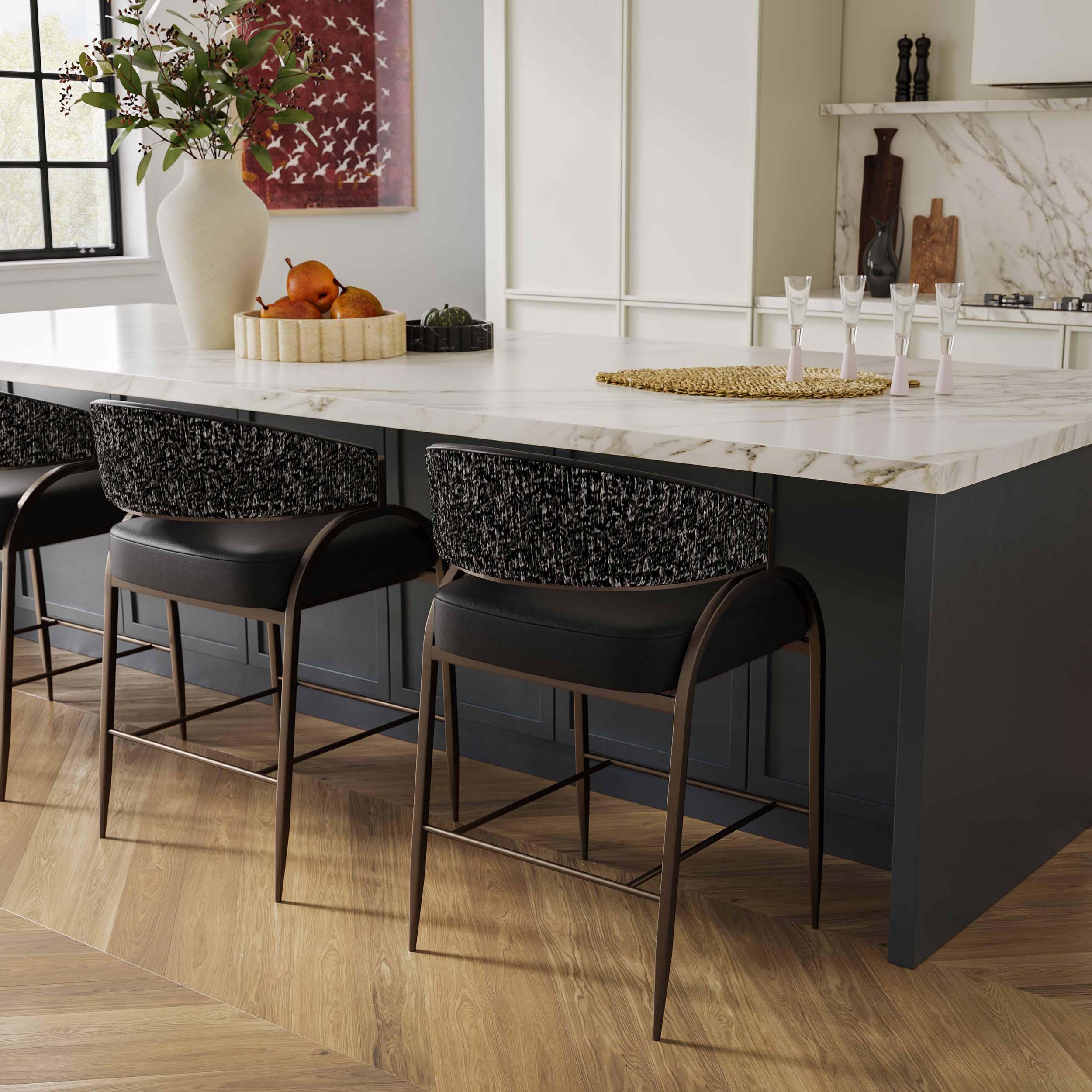 Tatum 2-Tone Counter Stool, Black - Image 5