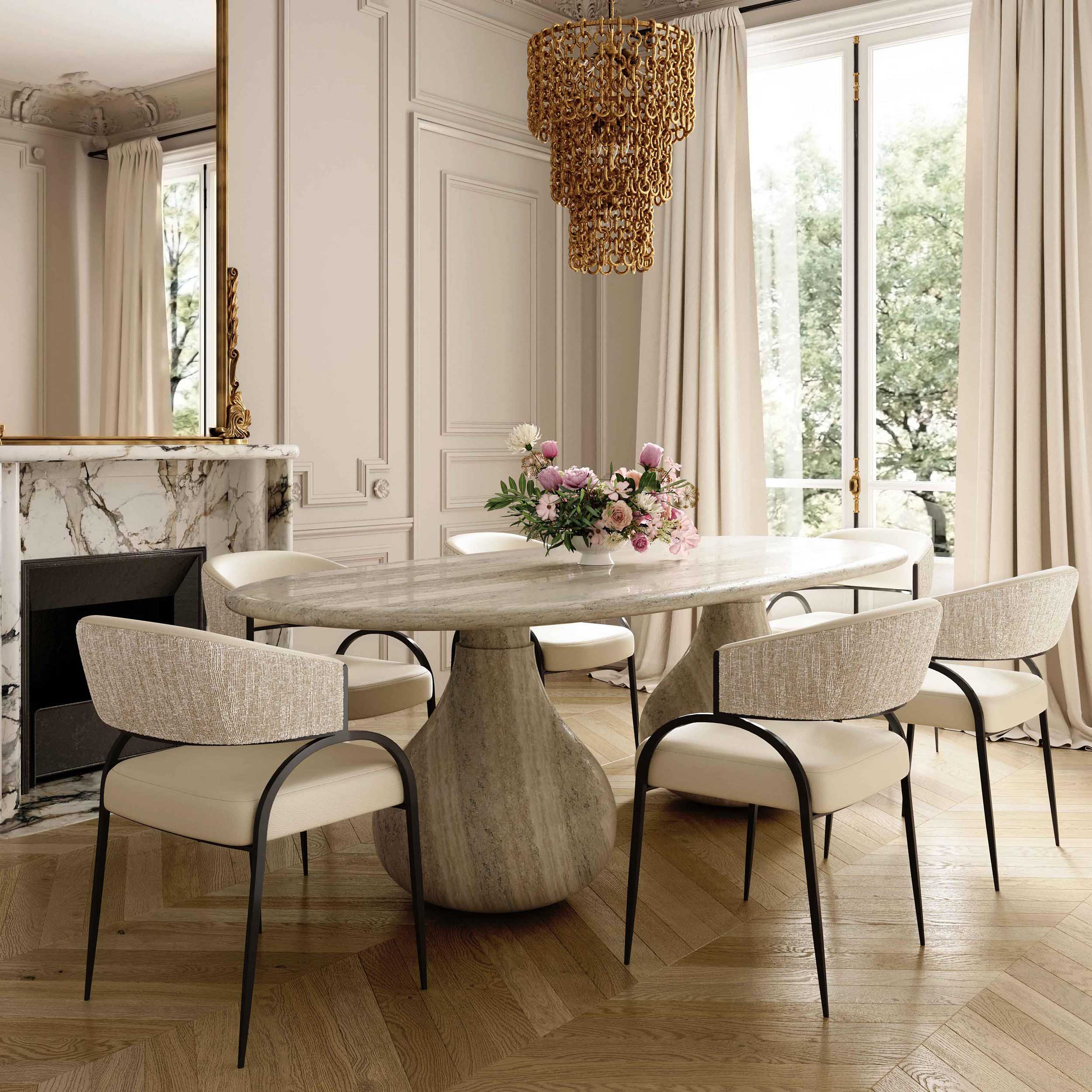 Tatum 2-Tone Dining Chair, Cream - Image 5