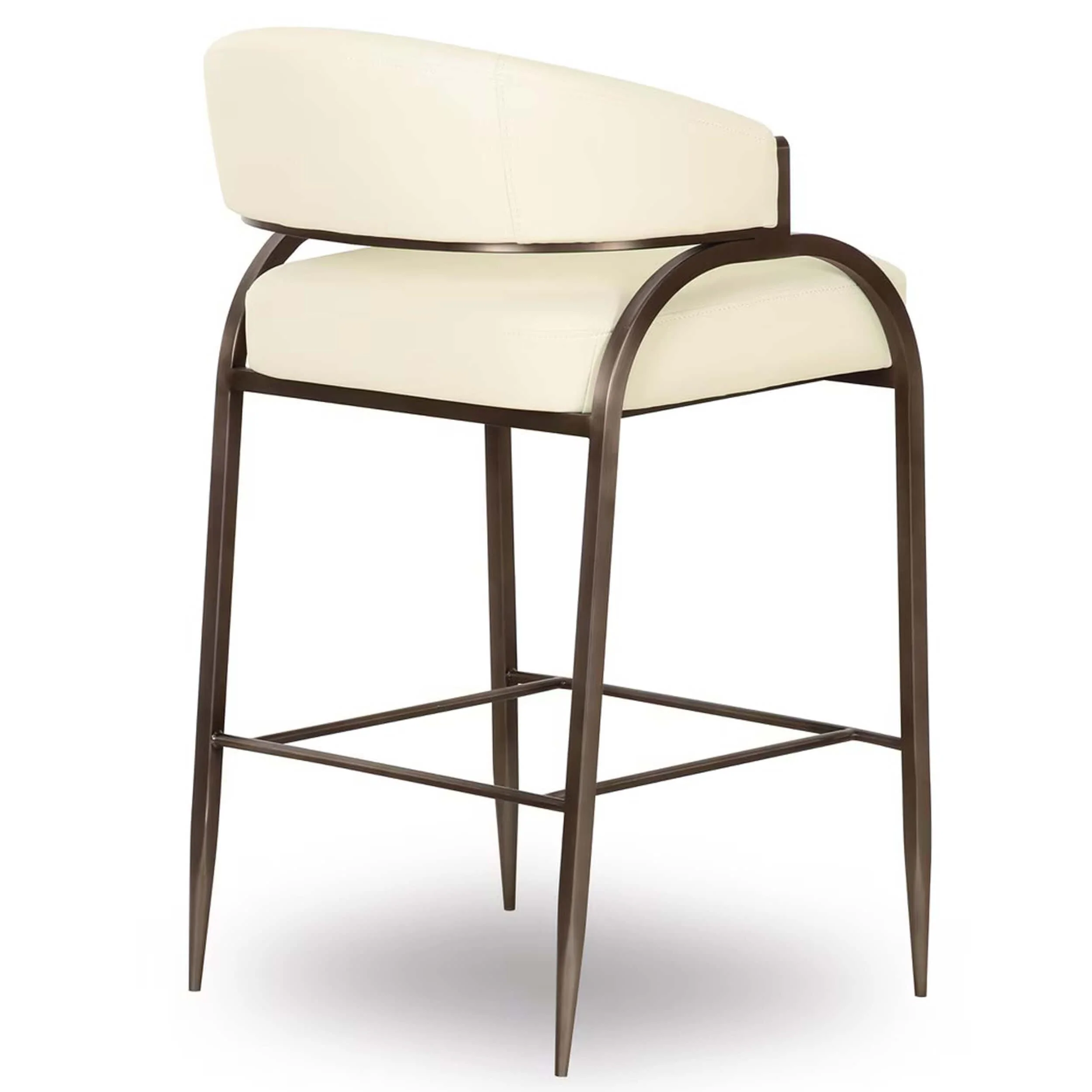 Tatum Vegan Leather Counter Stool, Cream - Image 3