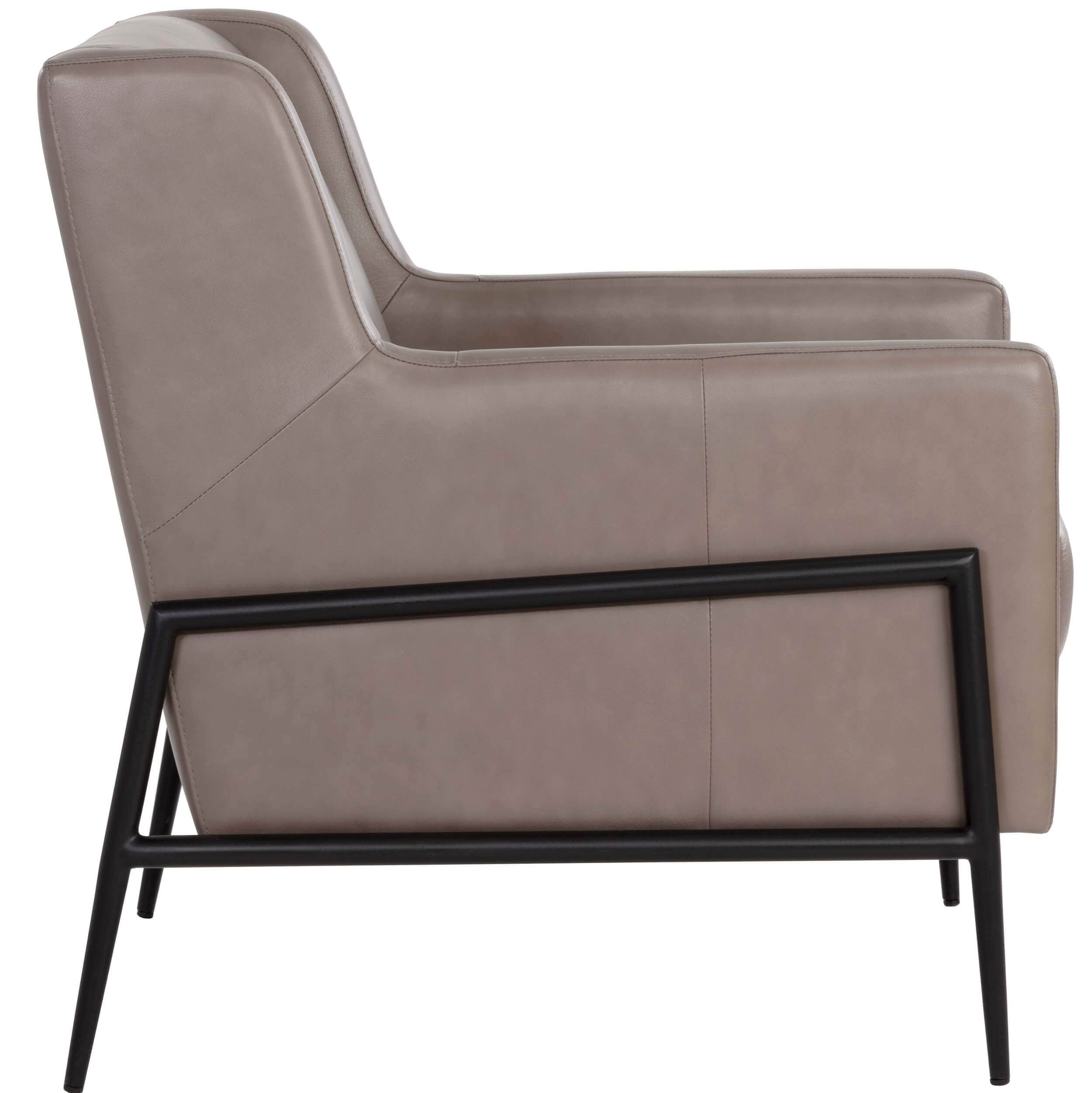 Talula Lounge Chair, Alpine Grey Leather - Image 2