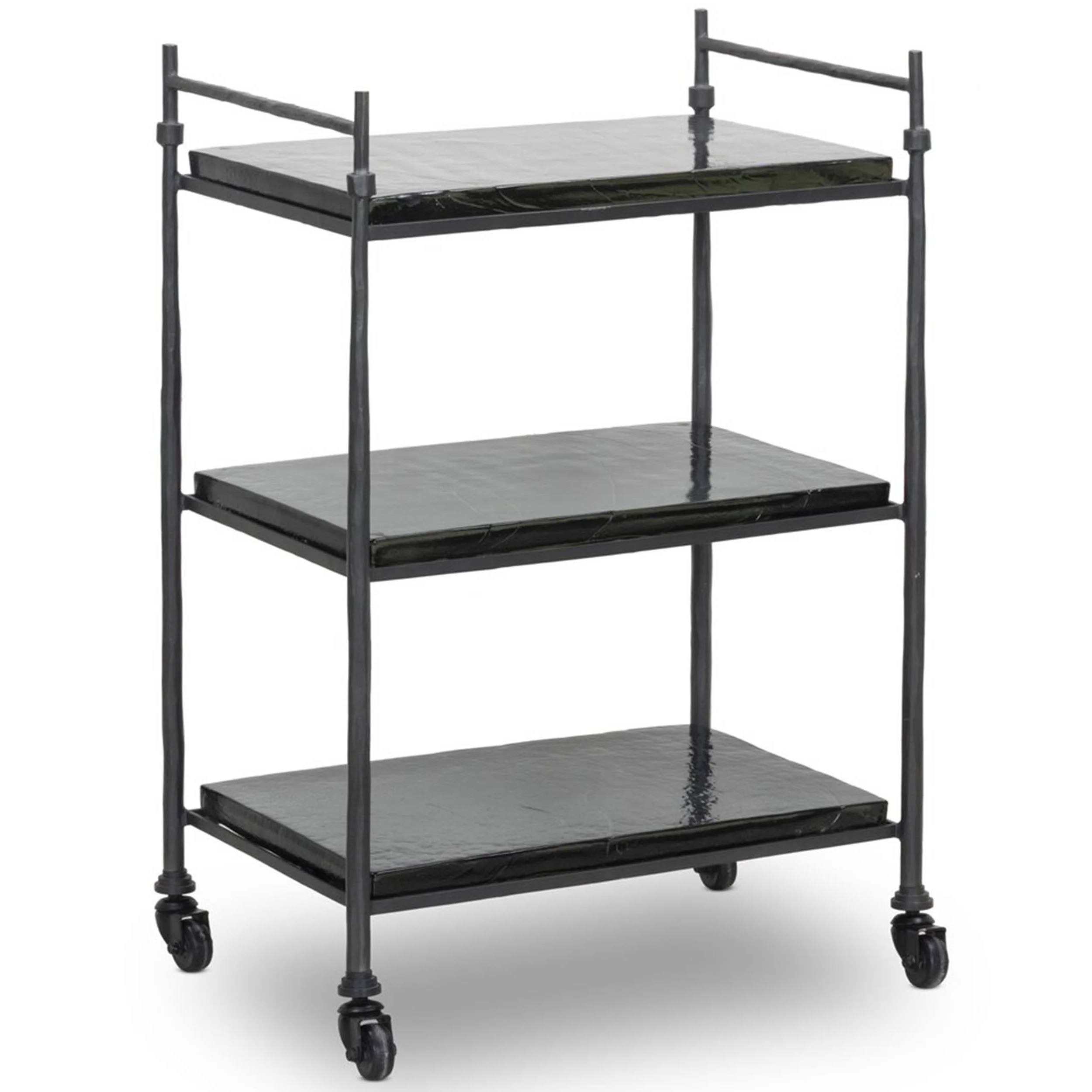 Teagan Bar Cart, Gunmetal by Four Hands
