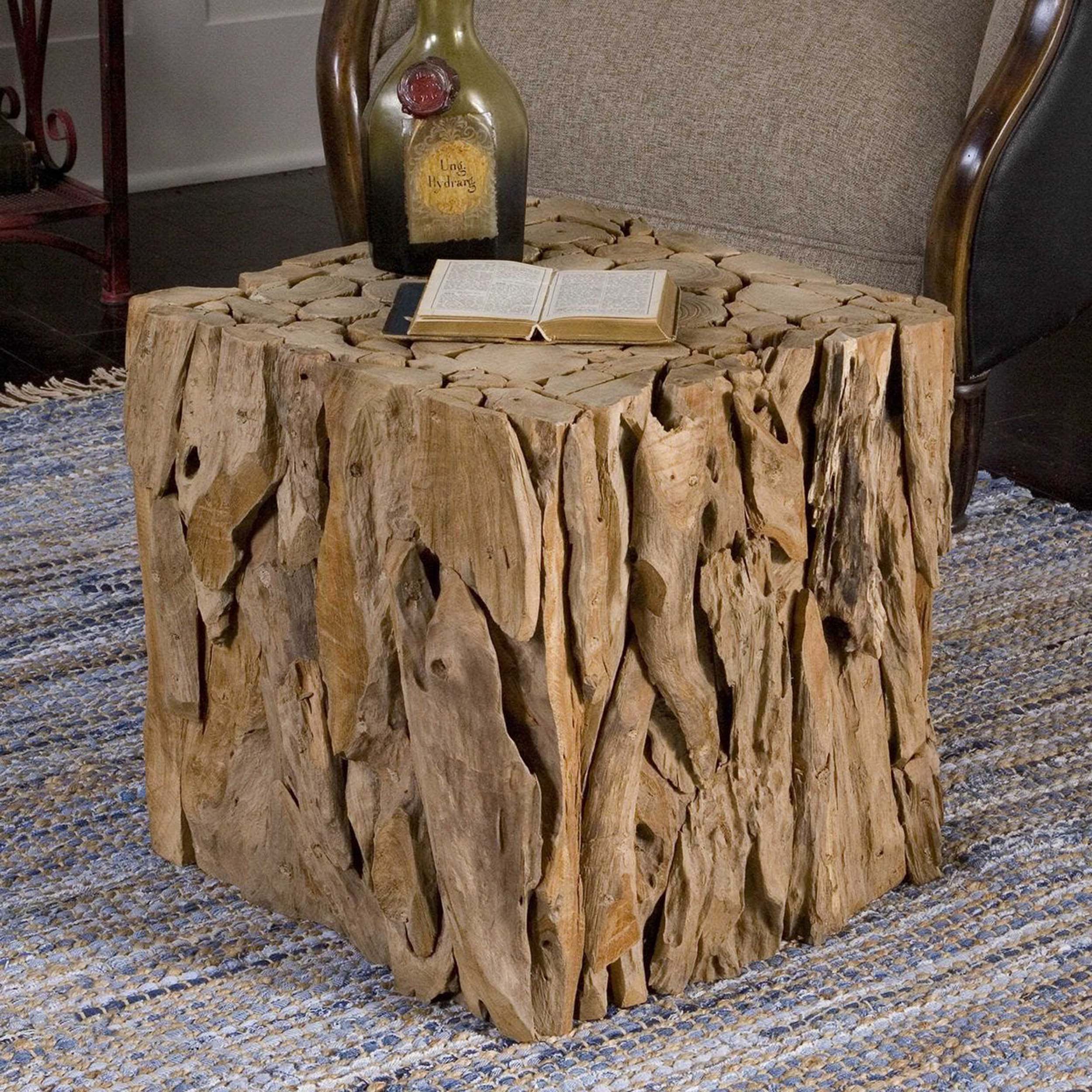 Teak Root Bunching Cube, Natural - Image 2
