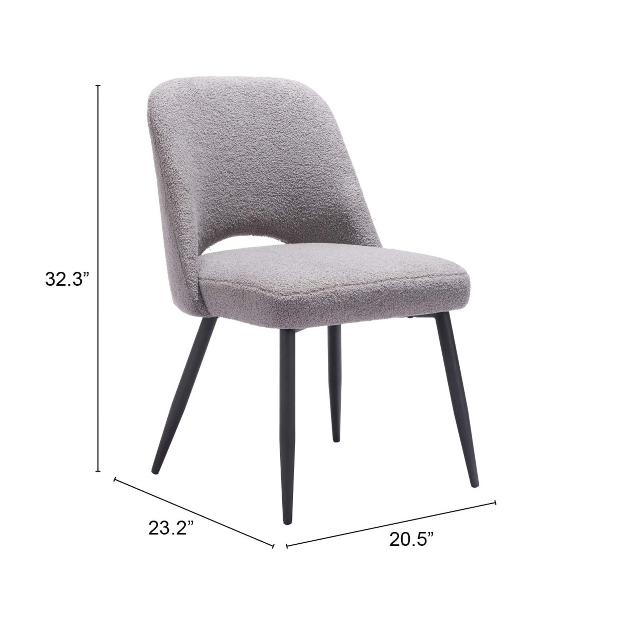 Teddy Dining Chair, Gray, Set of 2 - Image 8