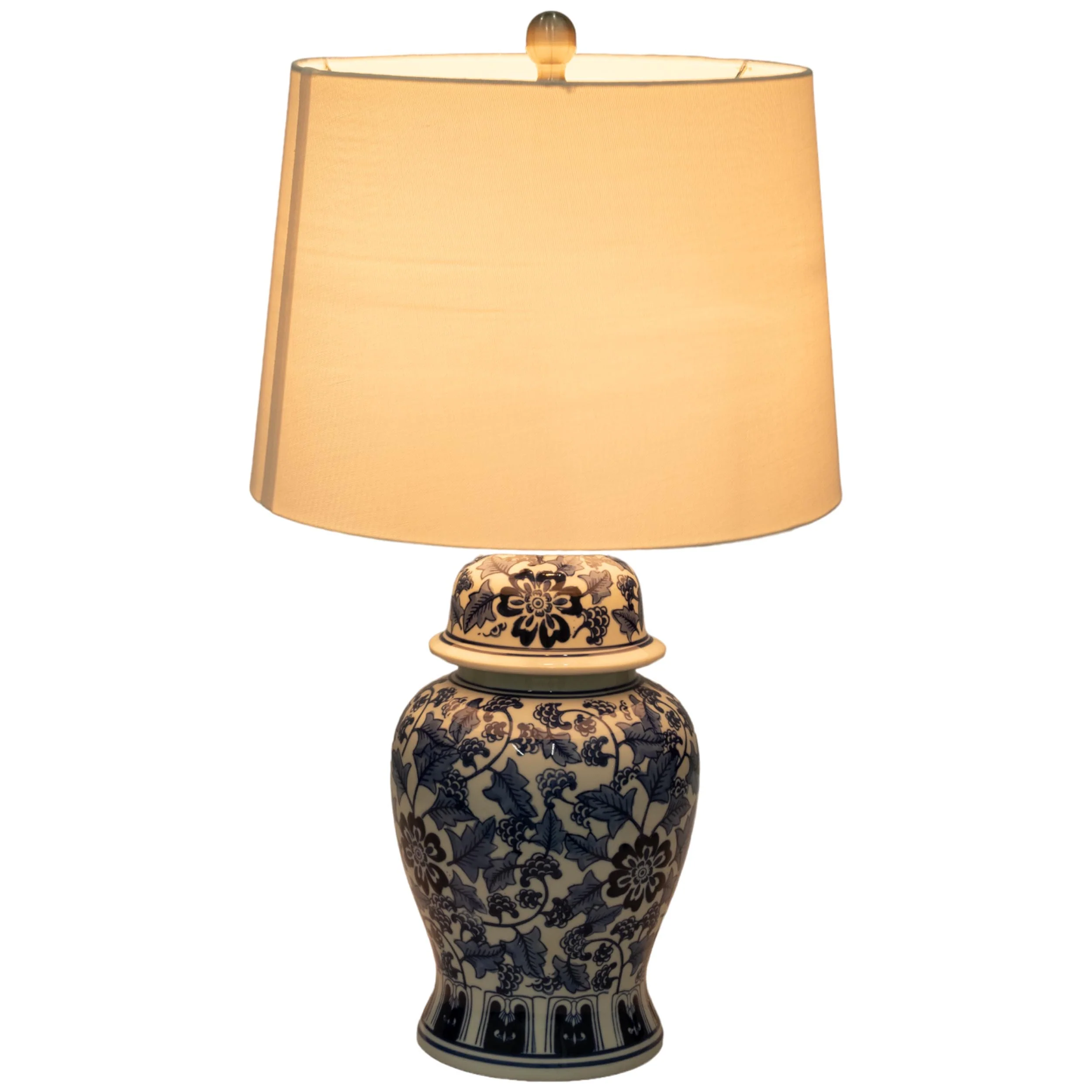 Temple Jar Table Lamp, Blue/White - Image 2