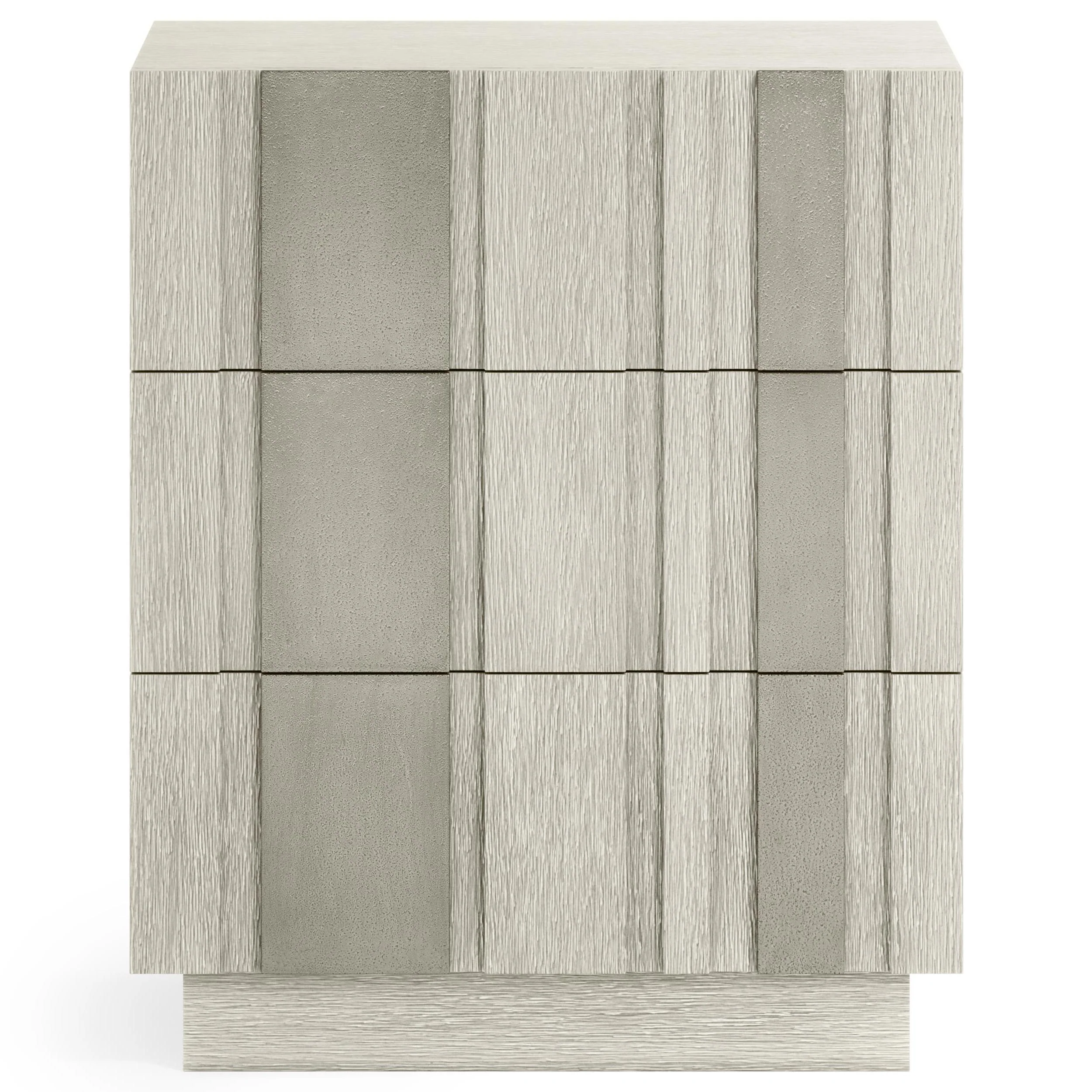Tempo 3 Drawer Nightstand w/Metal Overlay, Larza - Image 4