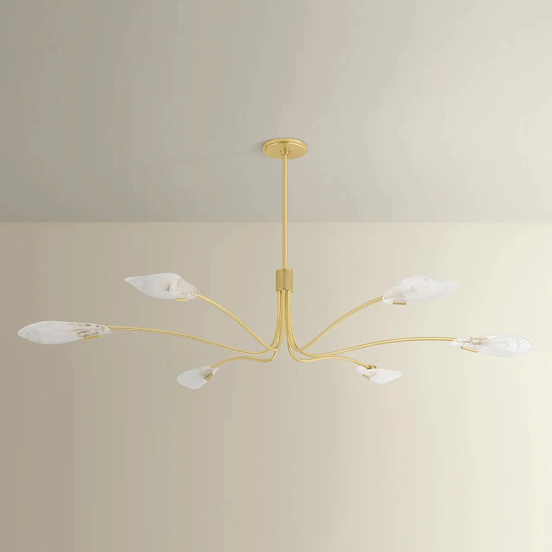Tenafly 6 Light Chandelier, Aged Brass - Image 2