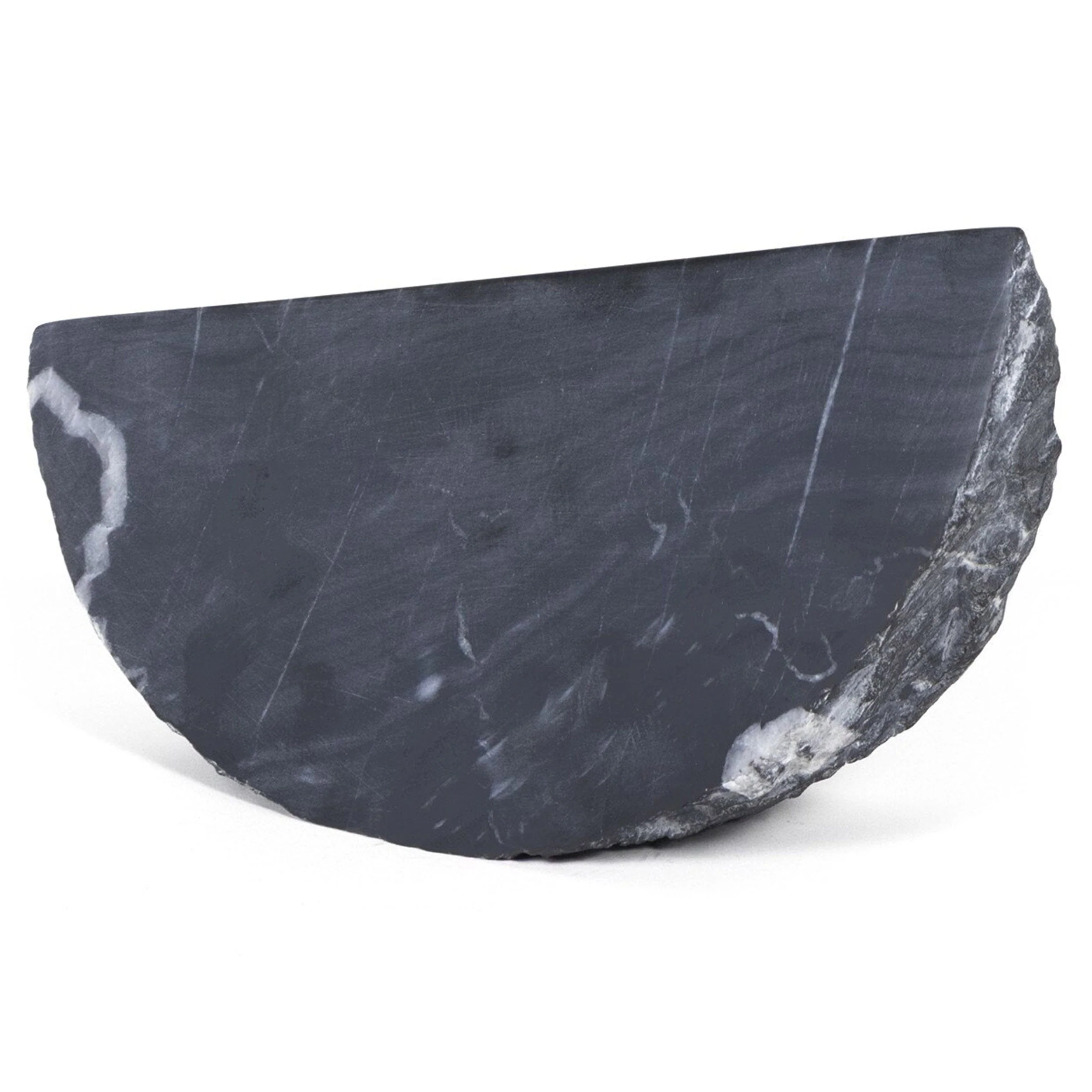 Terra Marble Sculpture, Black - Image 3